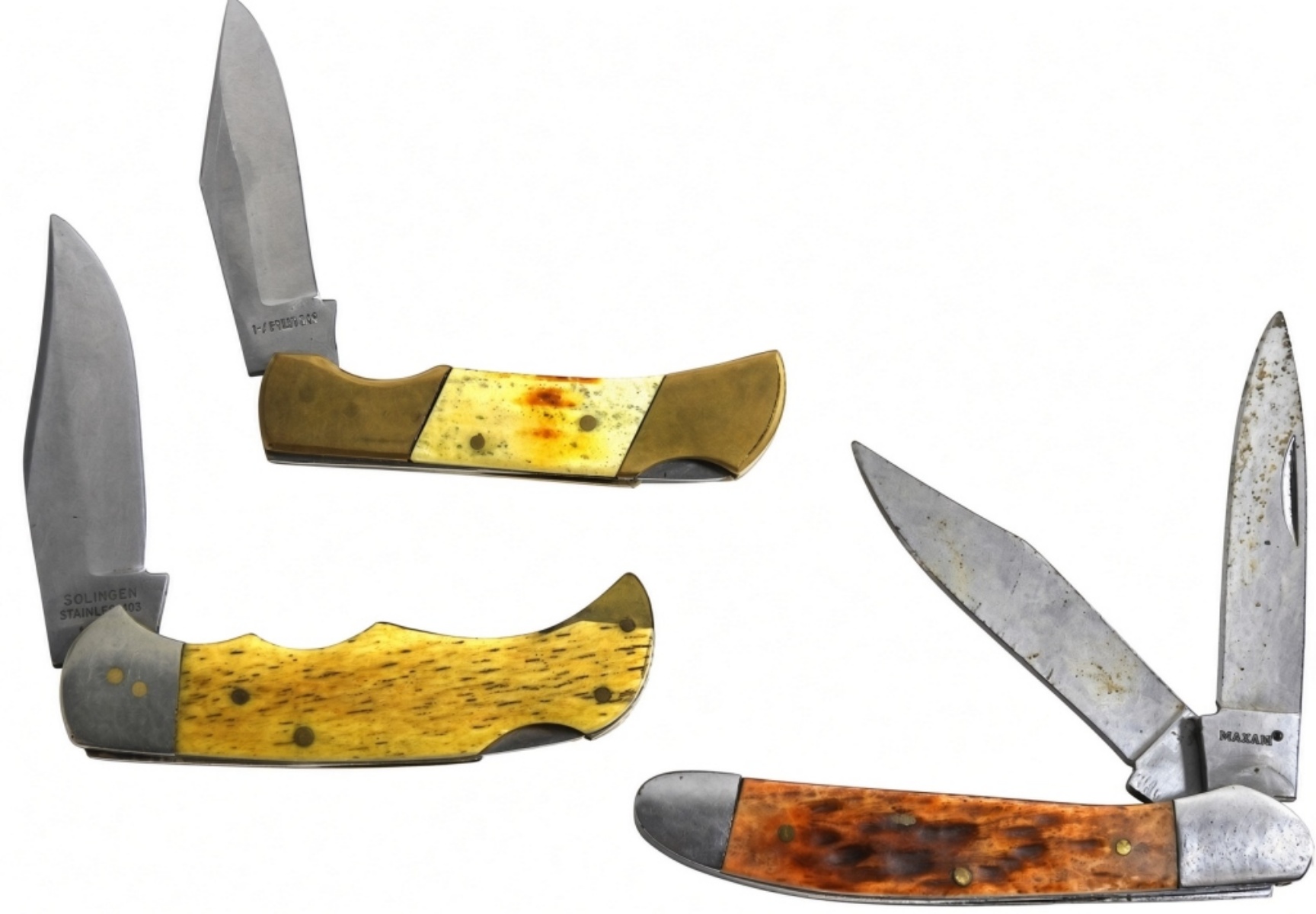 (3) Vintage Folding Knife Lot, Various Makers