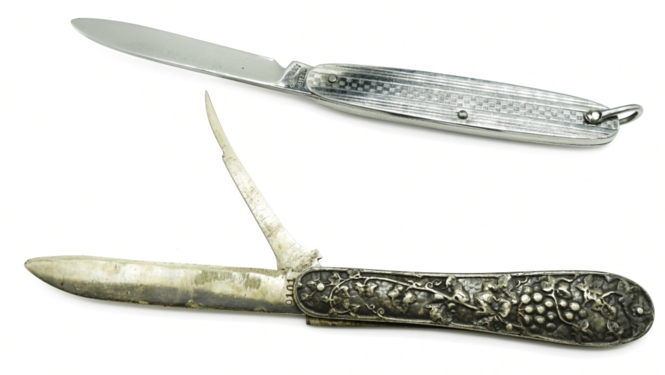 Lark and Sterling Silver Gorham Folding Knives