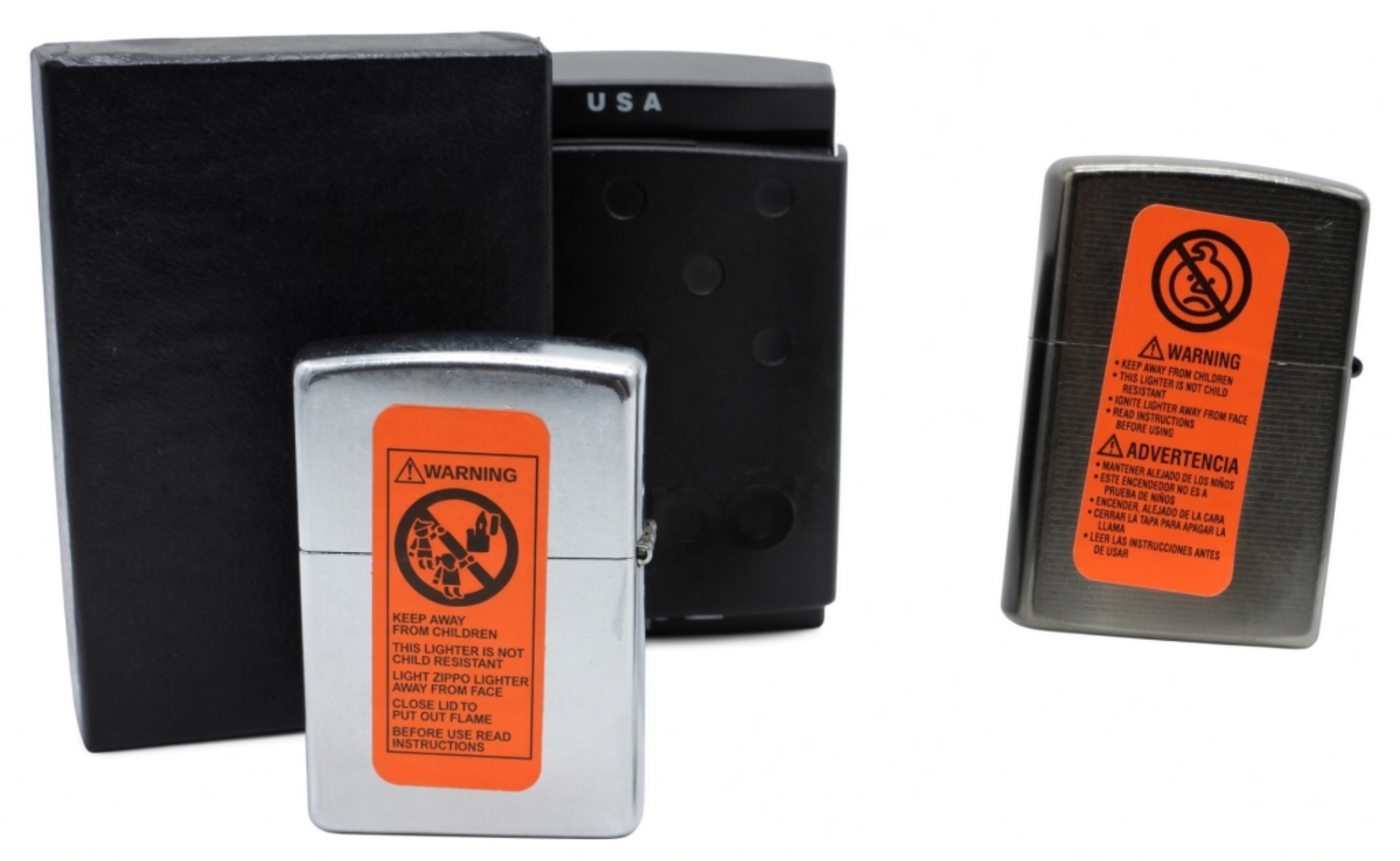 Zippo Chrome Lighters, Filigree & Brushed Finish