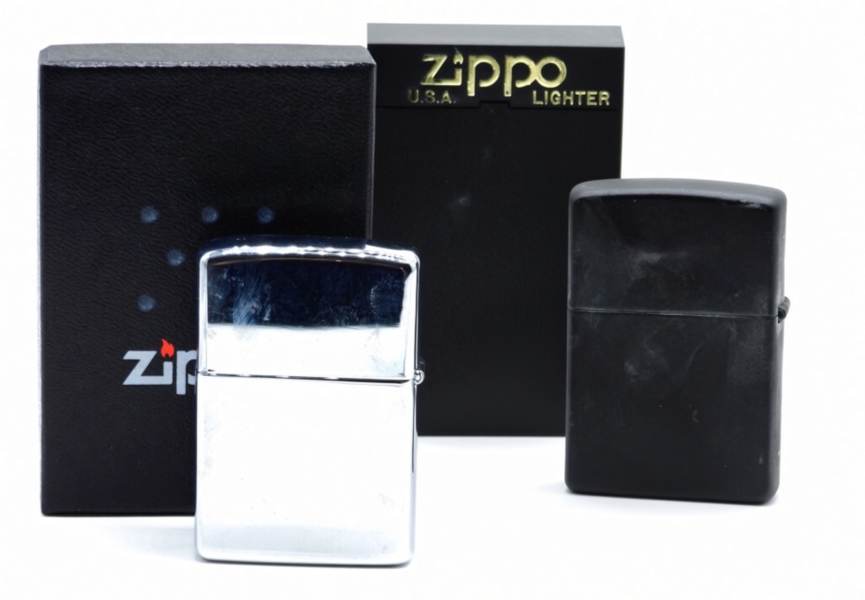 Zippo Chrome Lighters, Personalized & Compass