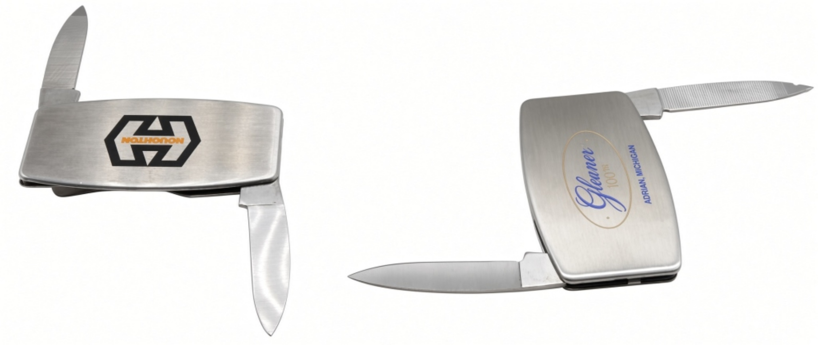 Zippo Advertising Knives - Gleaner & Houghton