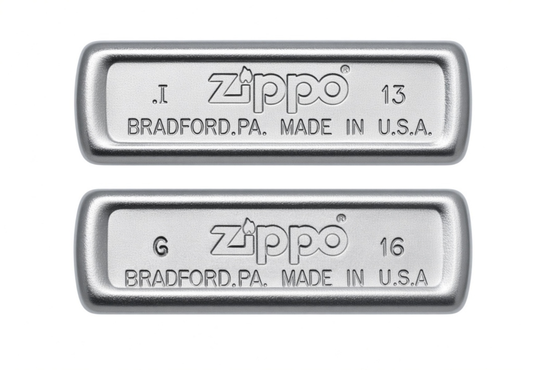 2013 and 2016 Zippo's Brushed Chrome Lighters