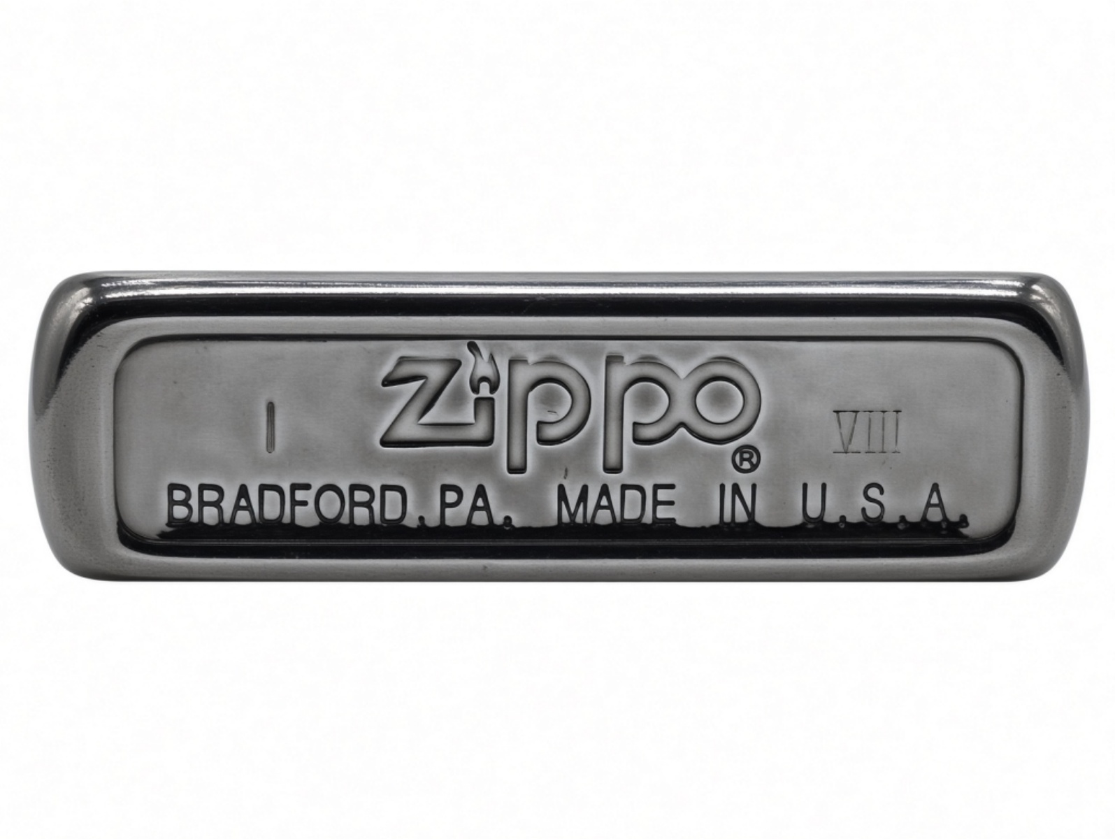 1992 Zippo Regular Black Ice Chrome Lighter