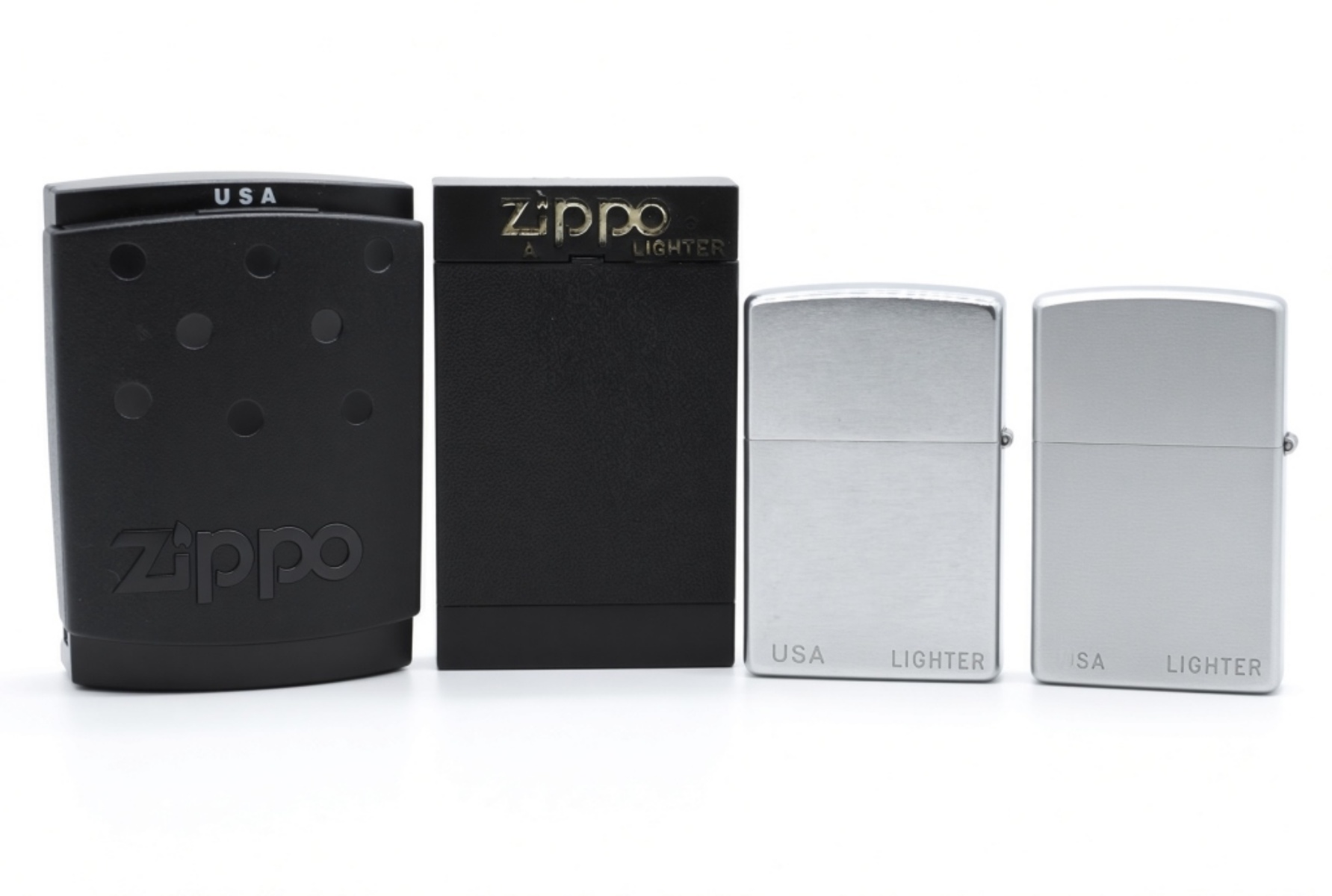 Zippo Chrome Lighter Lot - 2006 & 1998