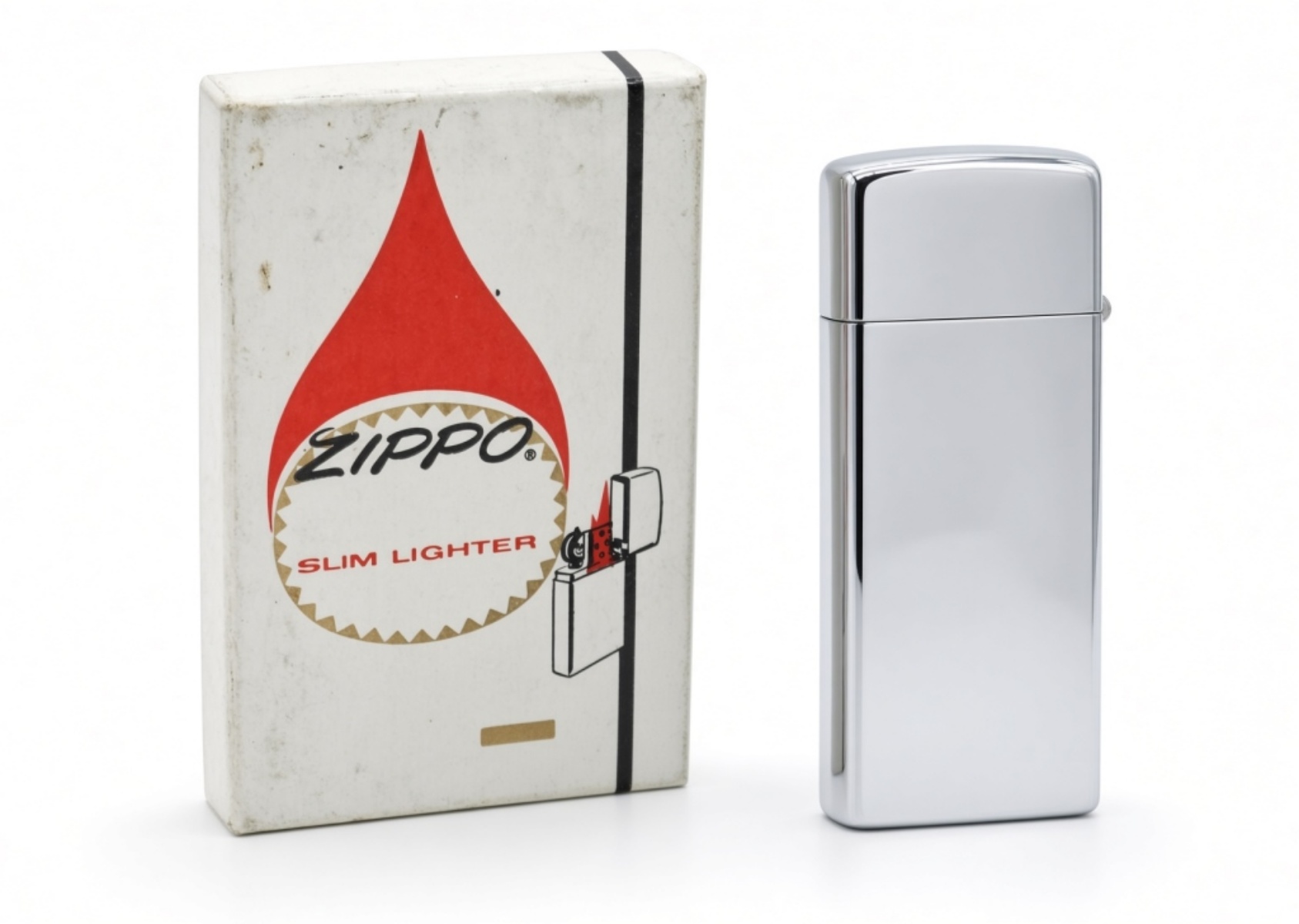 1968 Zippo Warner & Swasey Slim Advertising
