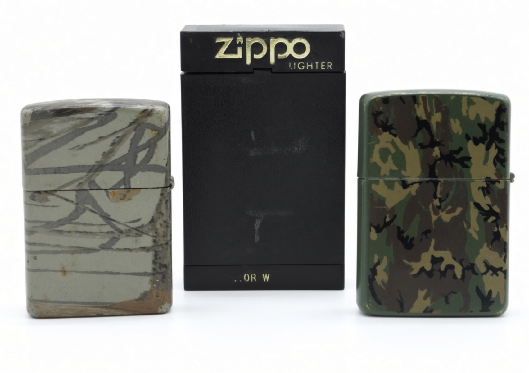 (2) Zippo Camouflage Lighters,1985 & 2011
