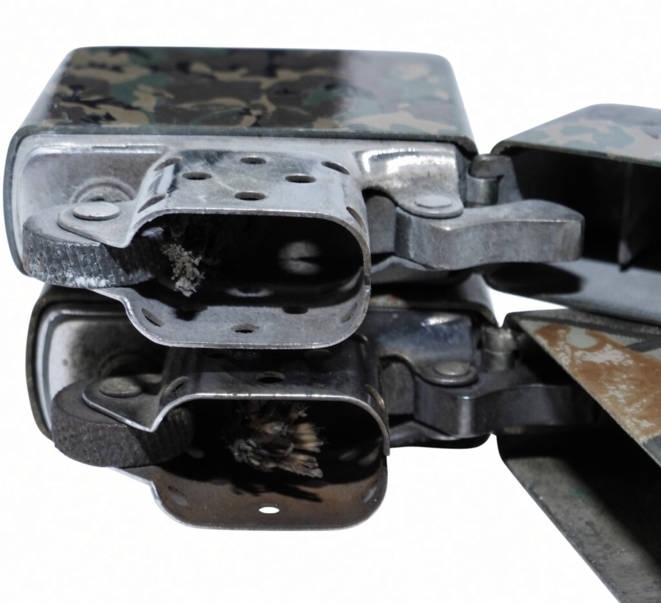 (2) Zippo Camouflage Lighters,1985 & 2011