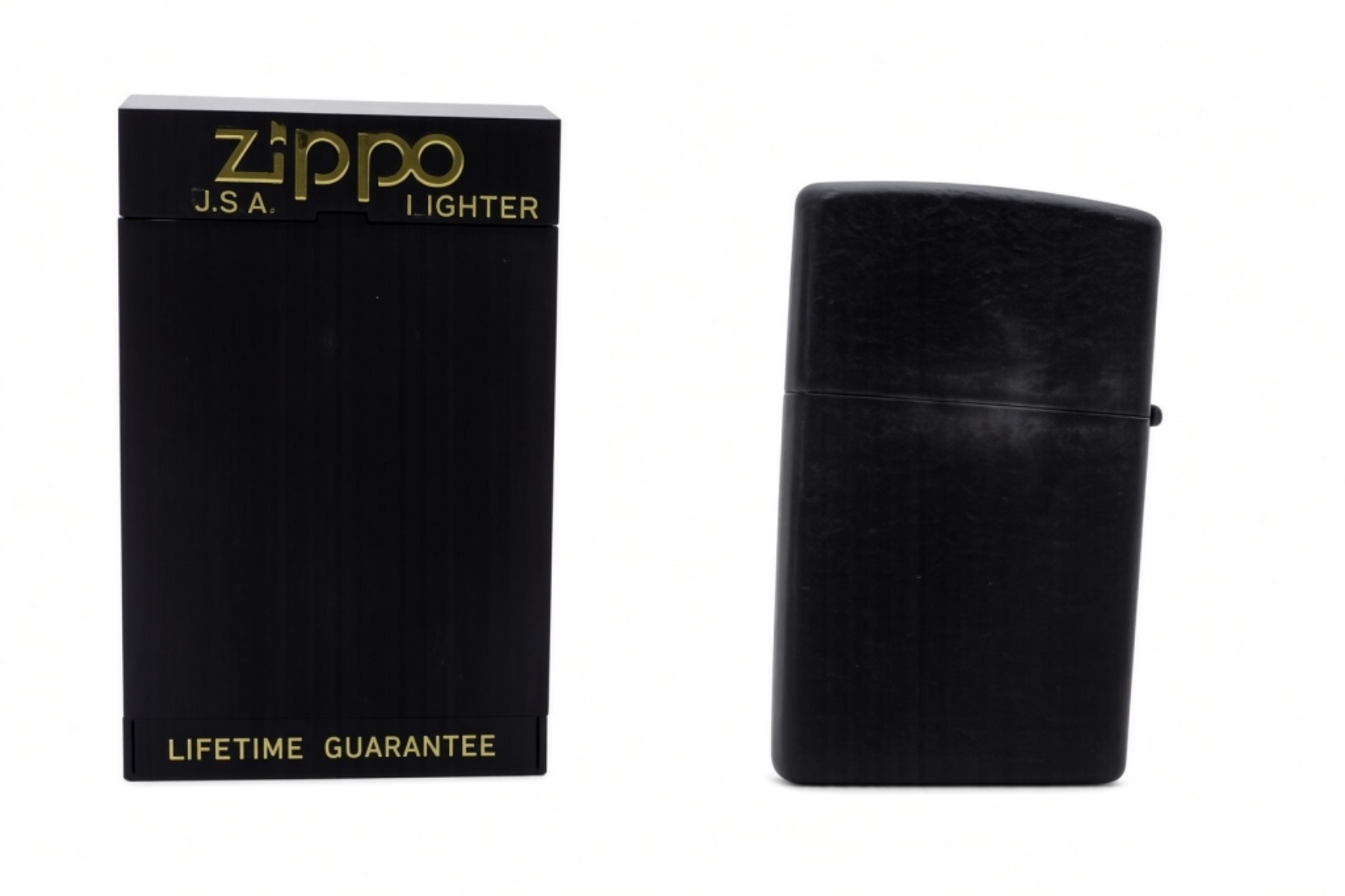 1997 Zippo Black Crackle Camel Emblem Lighter