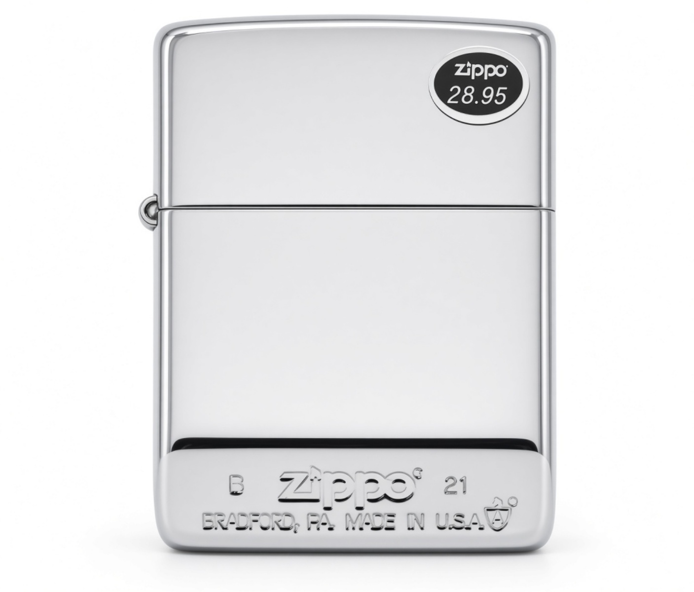 2021 Zippo High Polish Chrome Black Ice Lighter