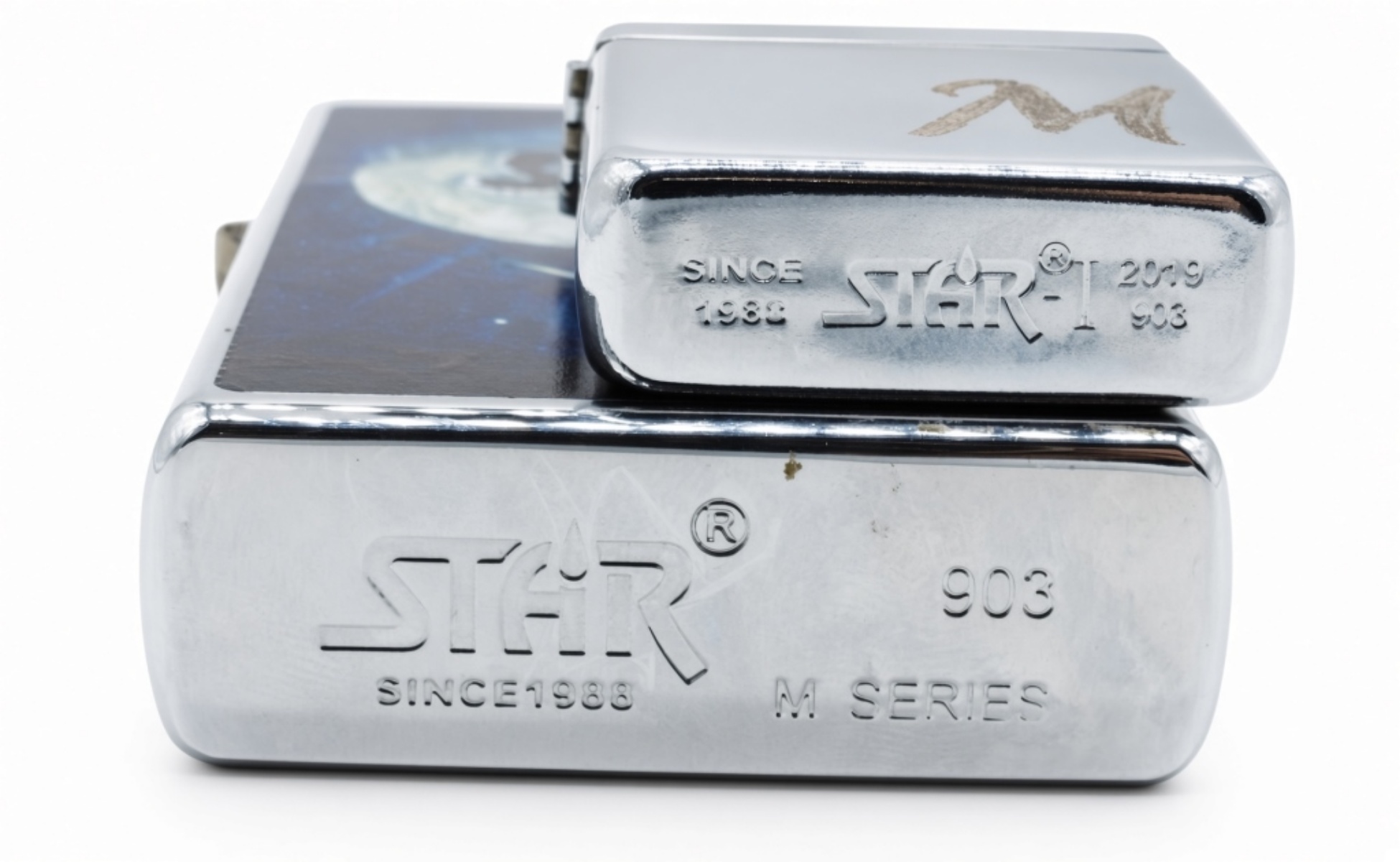 Star Chrome Lighters, 2 Pieces