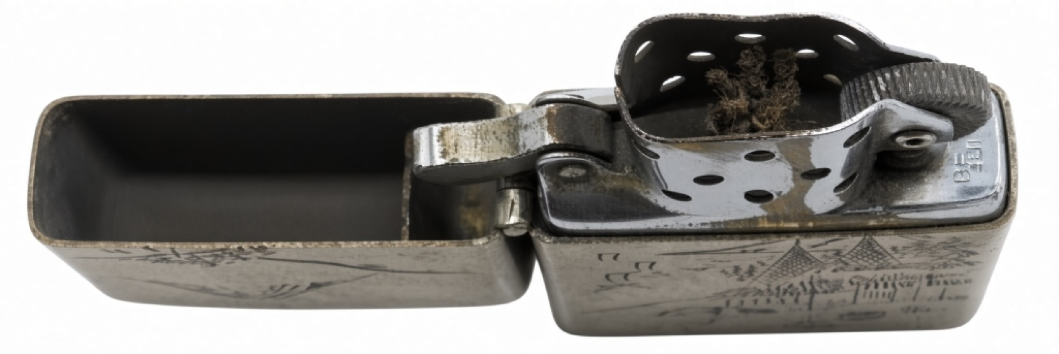 Silver .950 Japanese Scenic Lighter