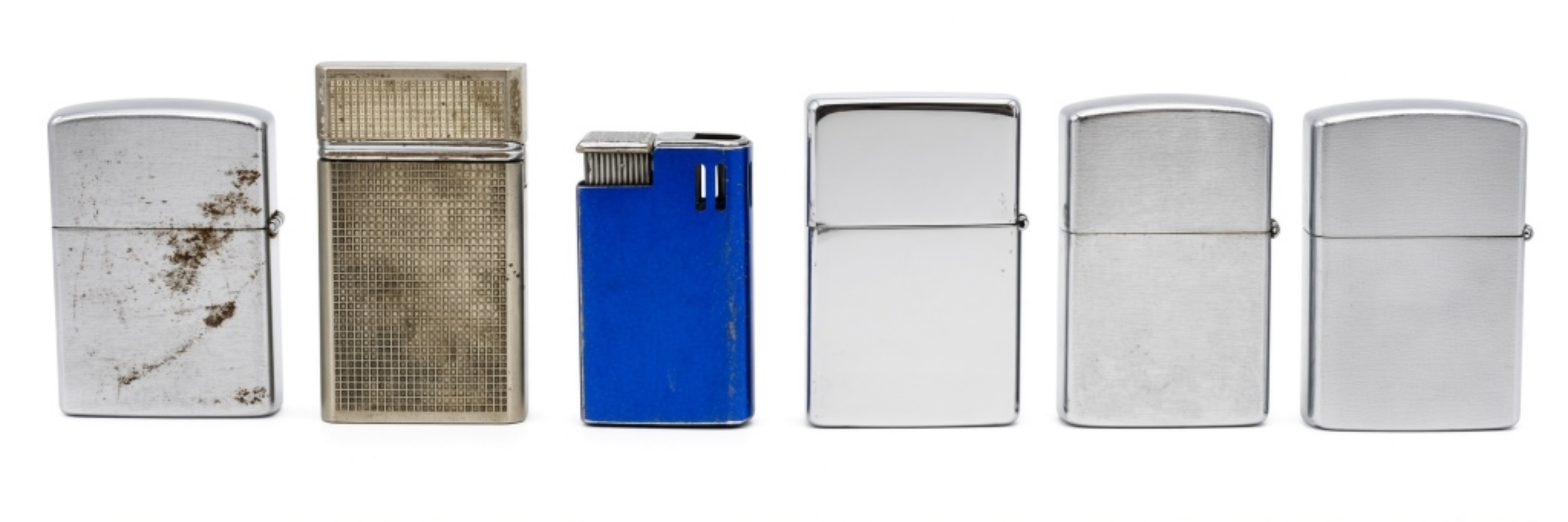 Lot of 6 Vintage Lighters, Various Brands