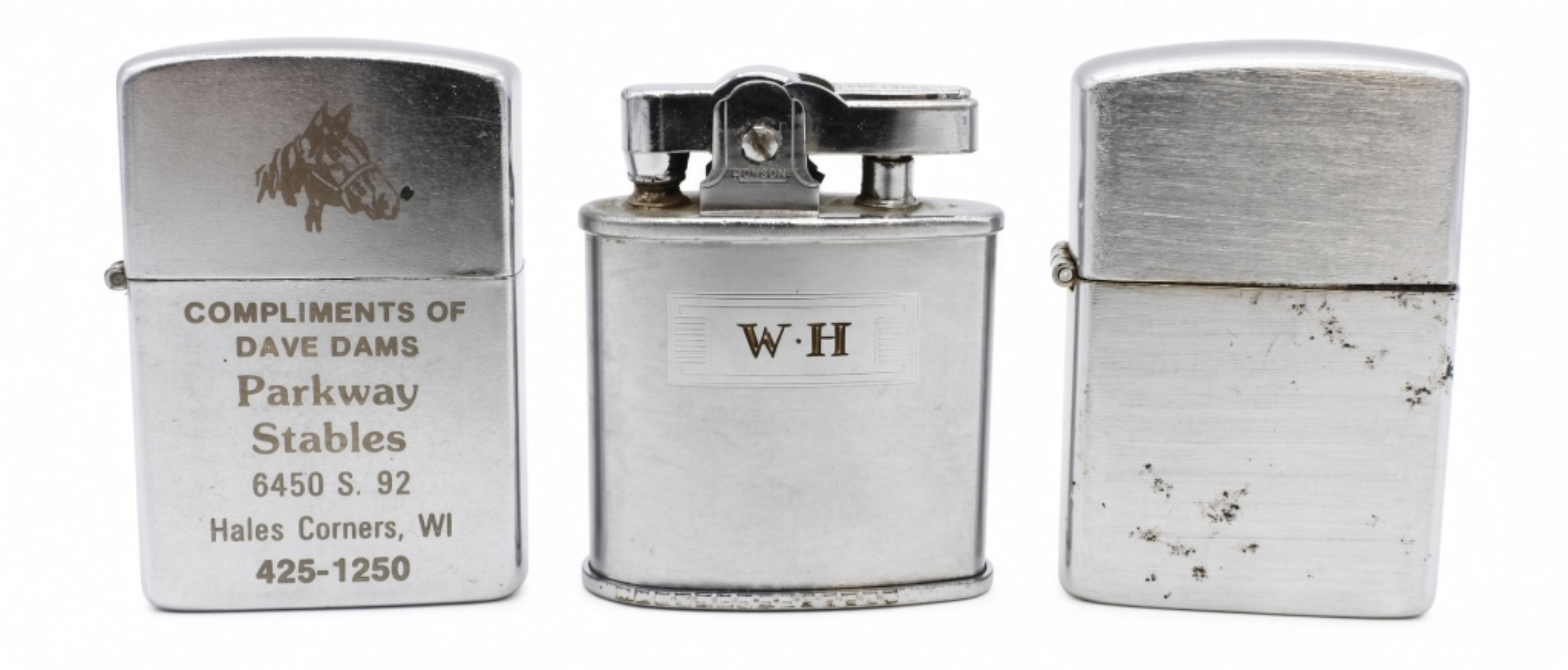 (3) Vintage Lighters - Parkway Stables, Penguin