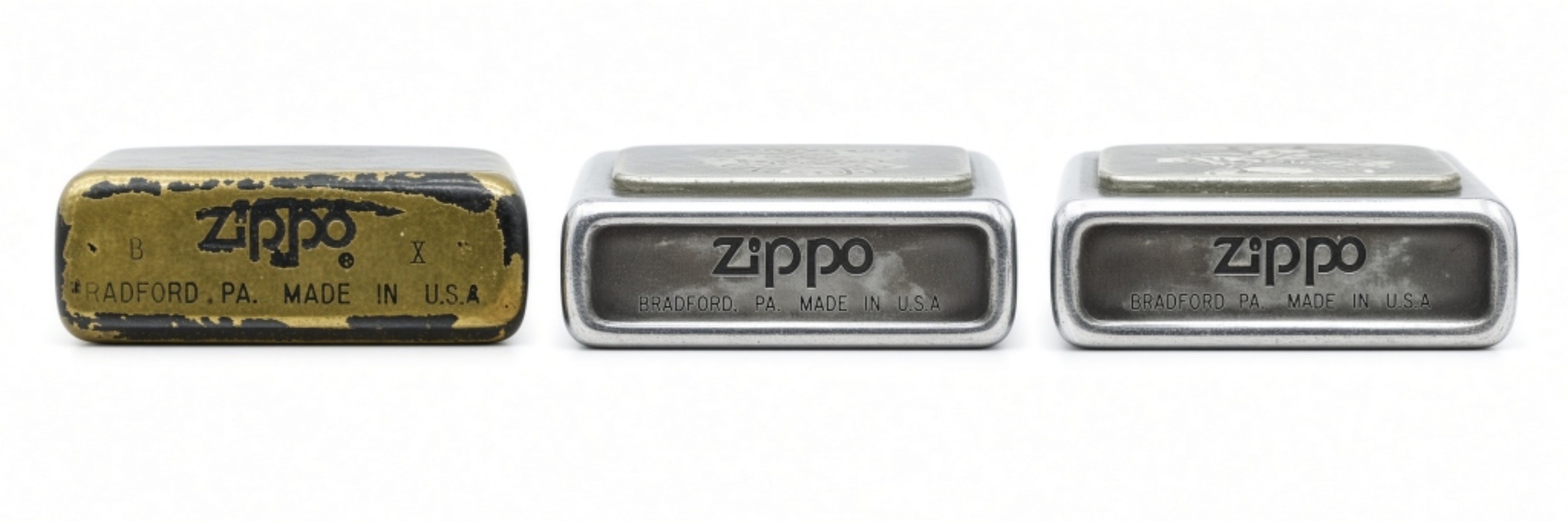 (3) Zippo Lighters Including Camel Advertising