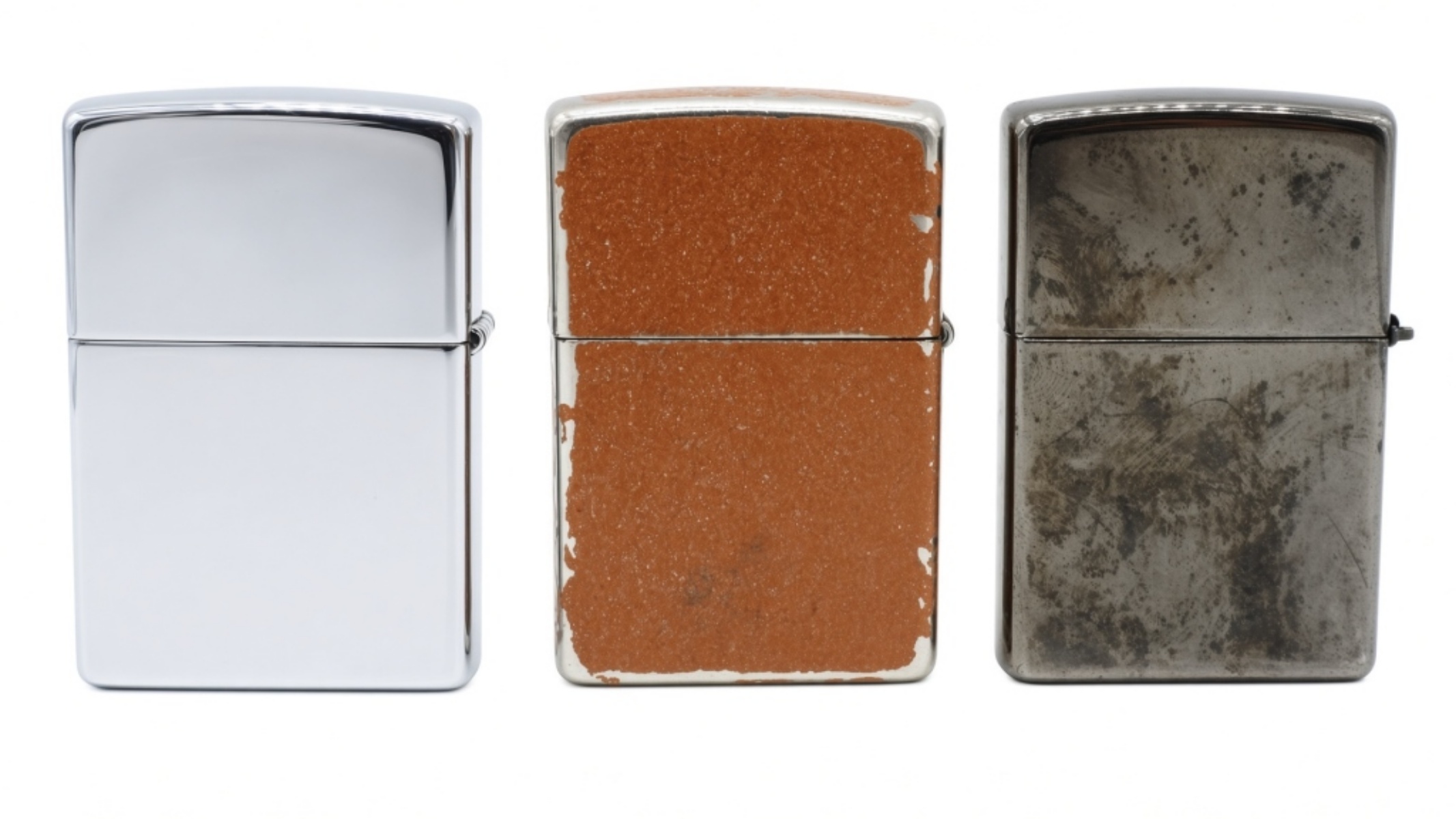 Three Zippo Lighters with Custom Graphics
