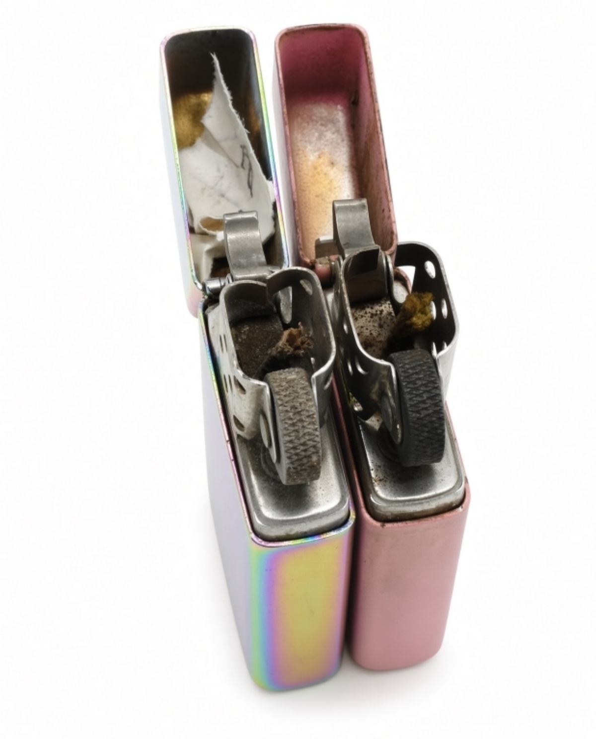 Two Slim Zippo Lighters, Playboy & Spectrum