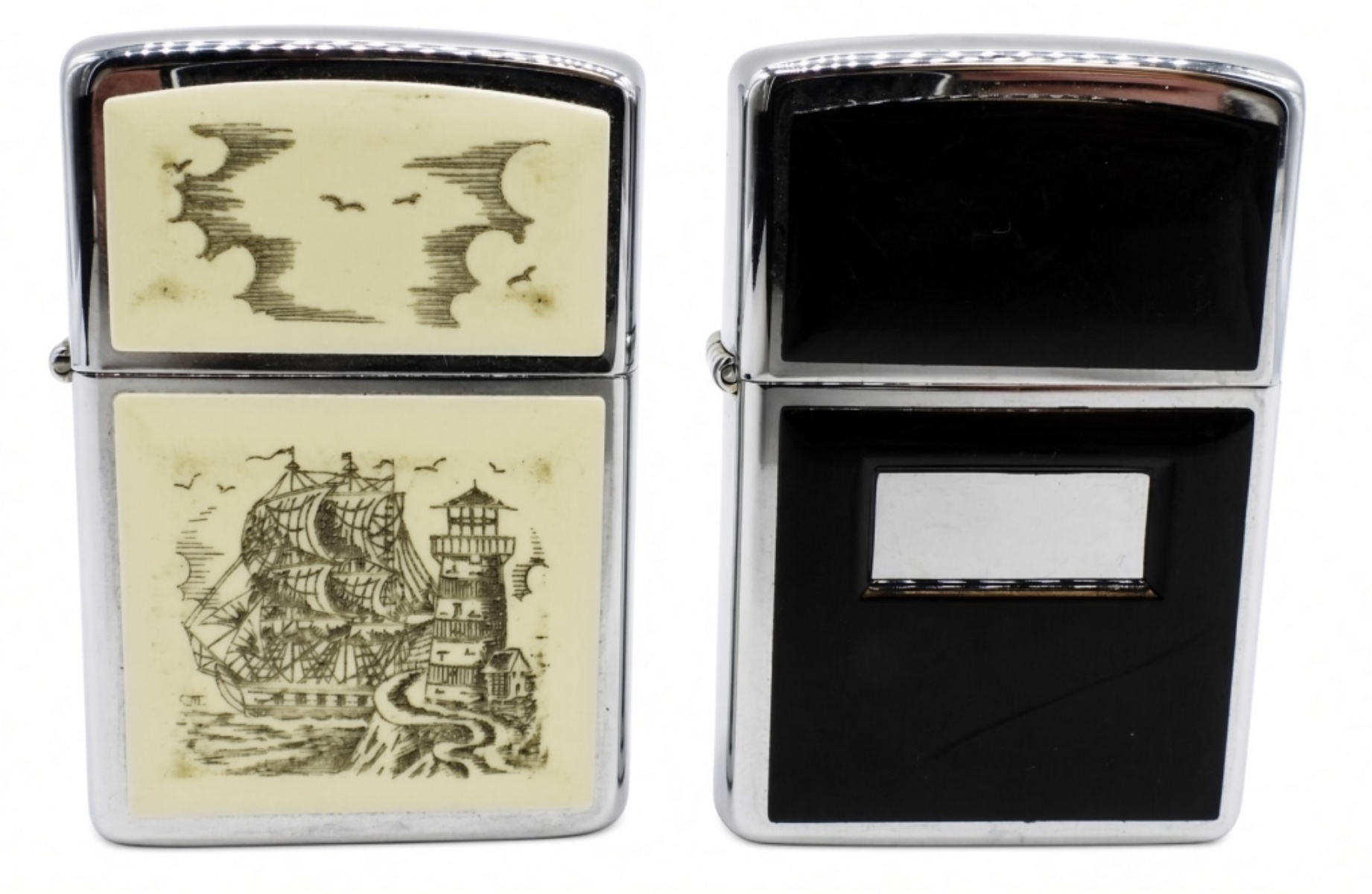 Zippo Nautical Theme Lighter Pair, Bradford PA