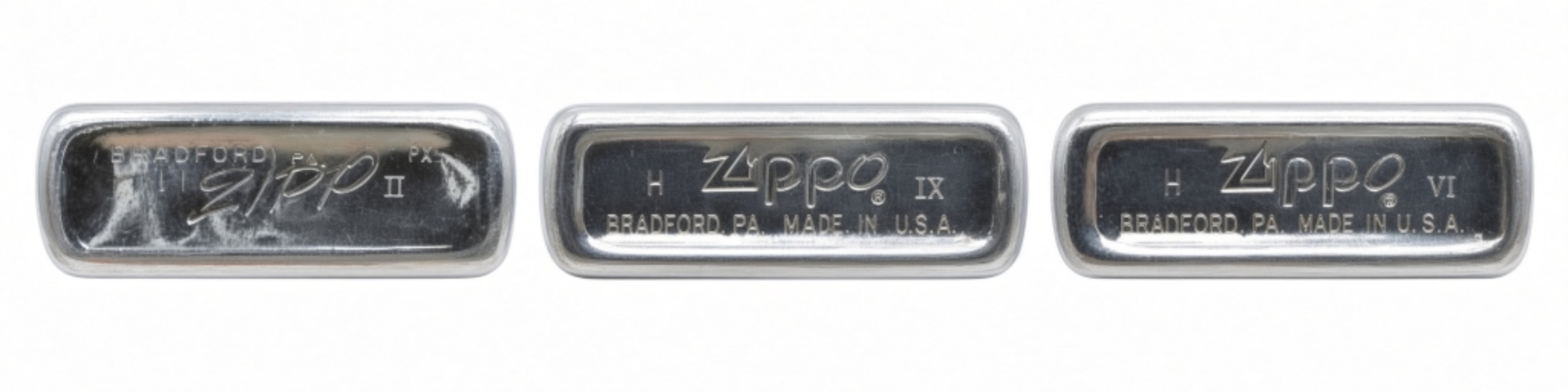 3 Zippo Advertising Lighters, Mixed Years