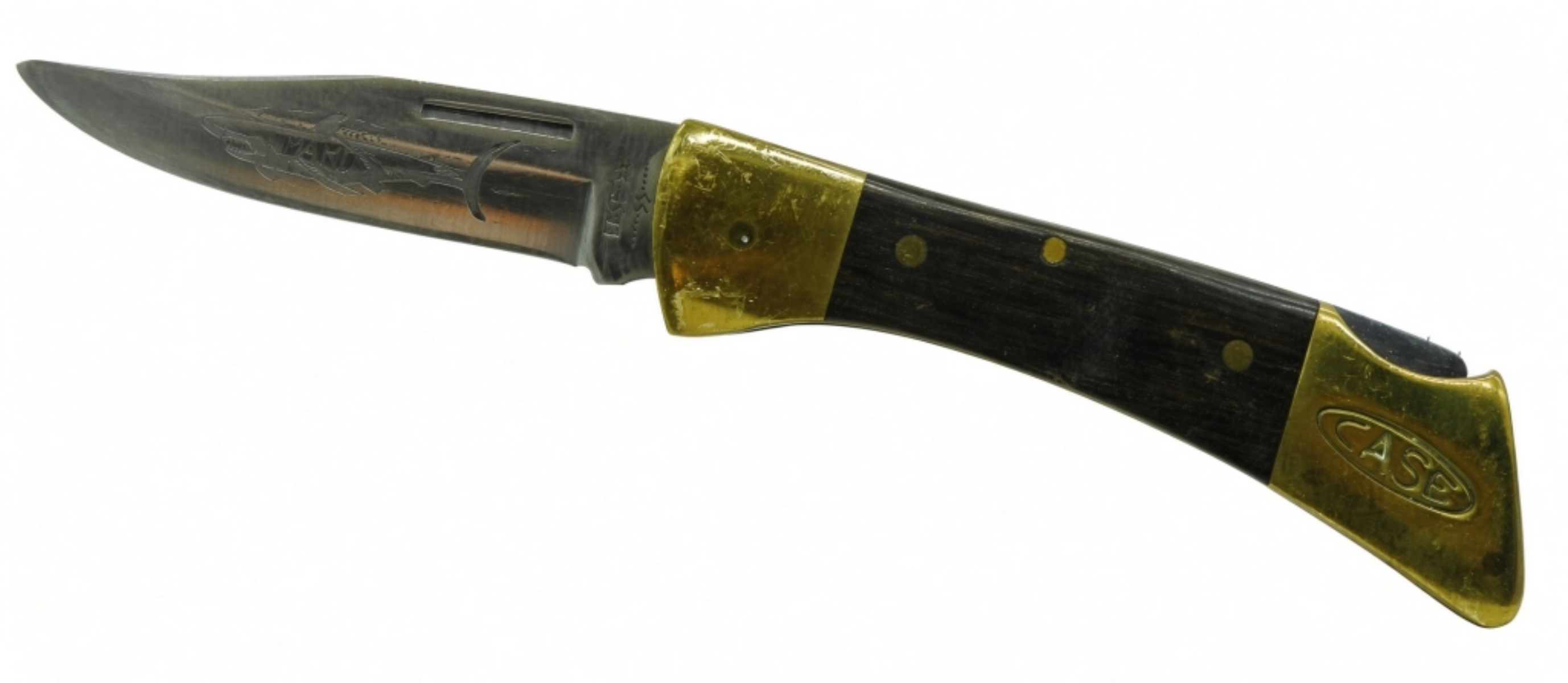 Case XX P158 LSSP Folding Knife, Etched Mako Shark