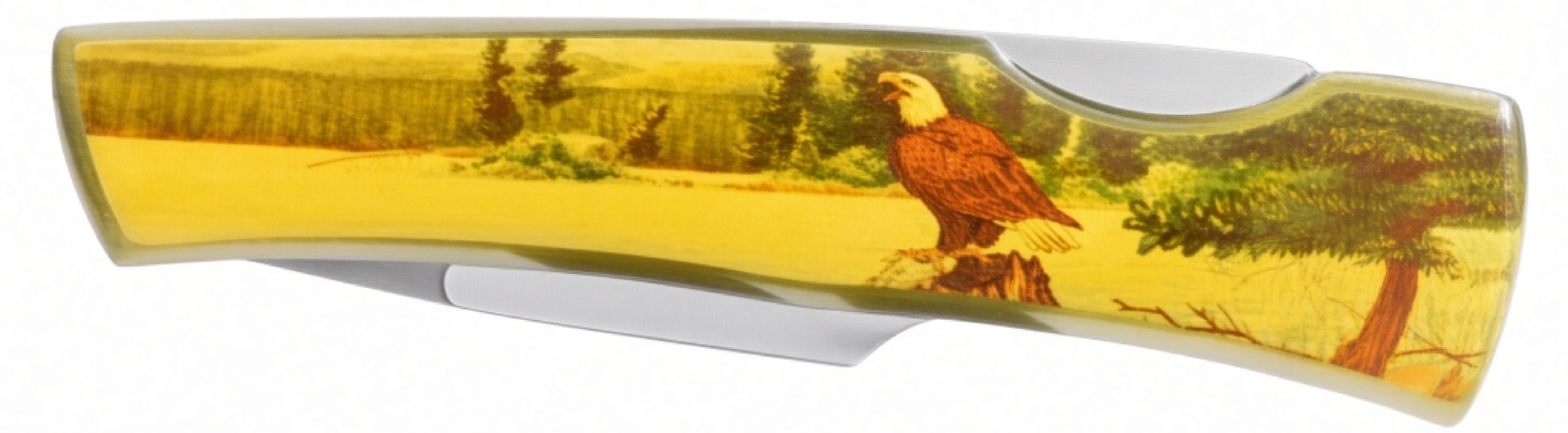 Case XX Single Blade Knife, Amber Lucite Handle