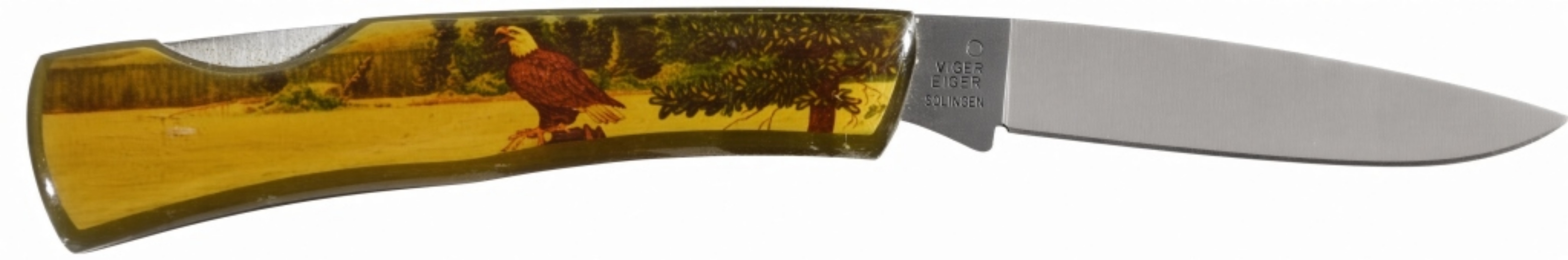 Case XX Single Blade Knife, Amber Lucite Handle