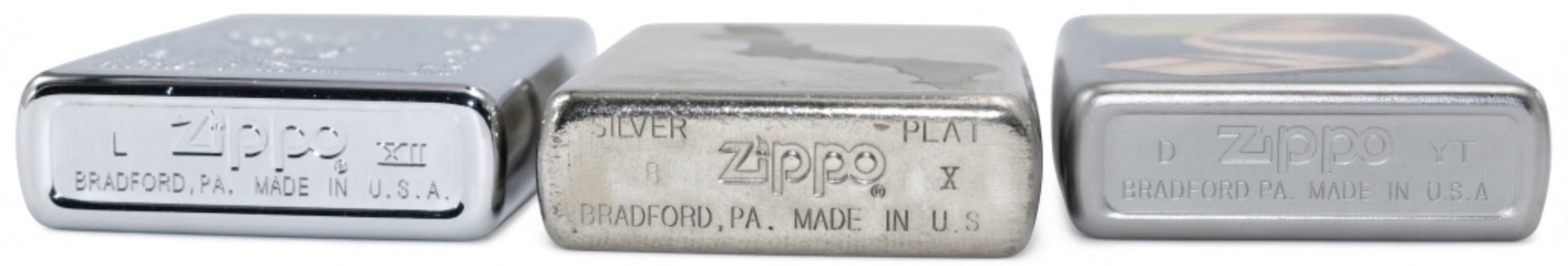Three Zippo Lighters- Fired