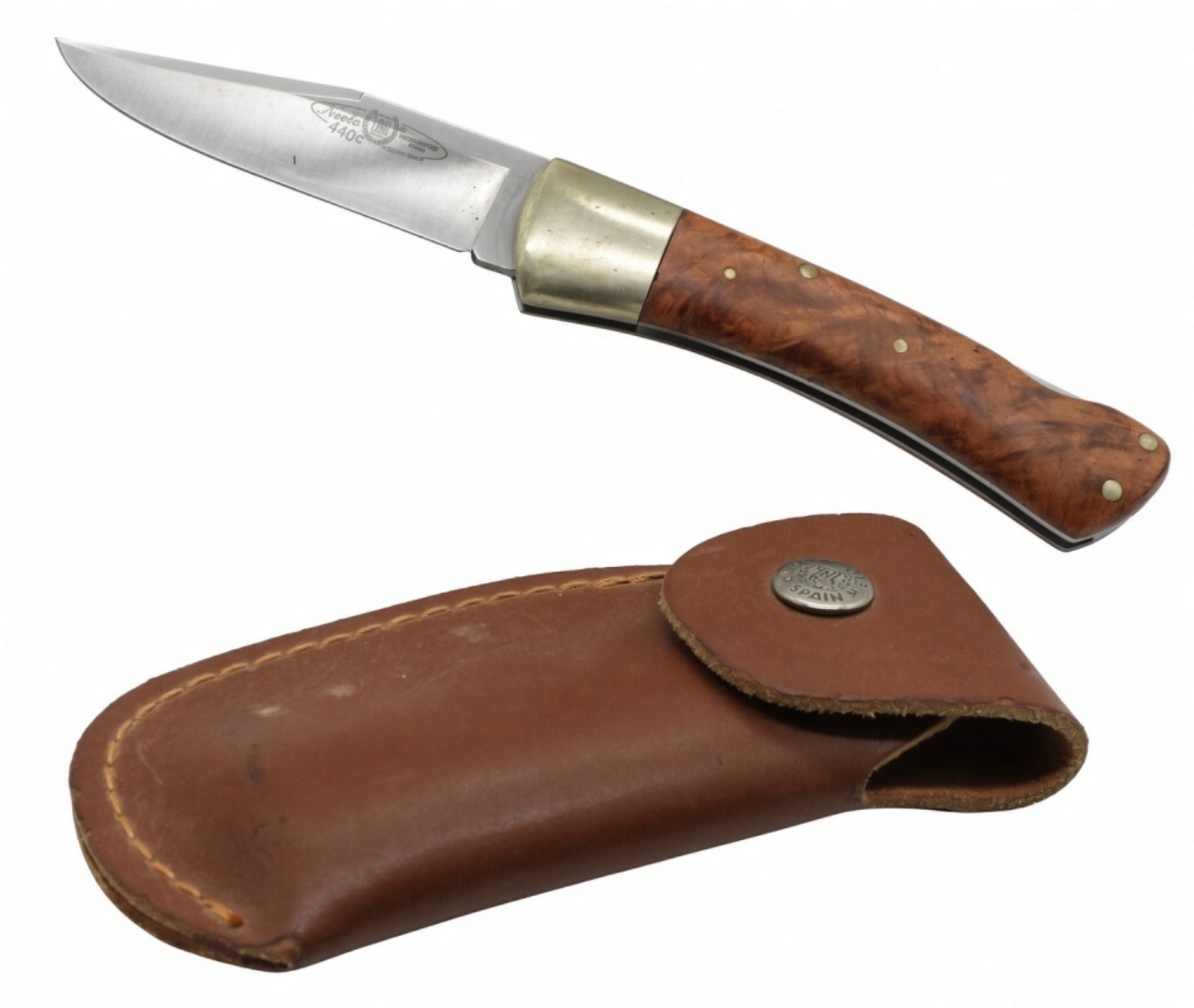 Nieto Folding Knife, Burl Wood Handle