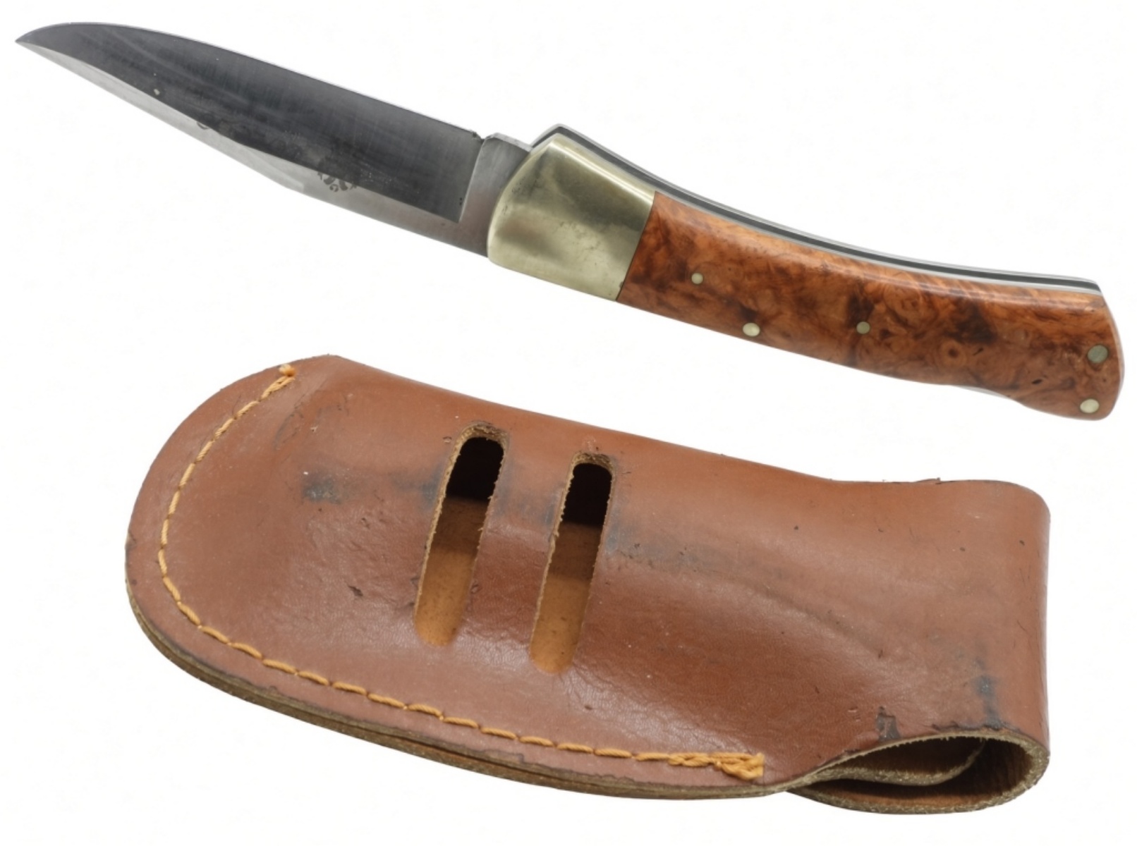 Nieto Folding Knife, Burl Wood Handle