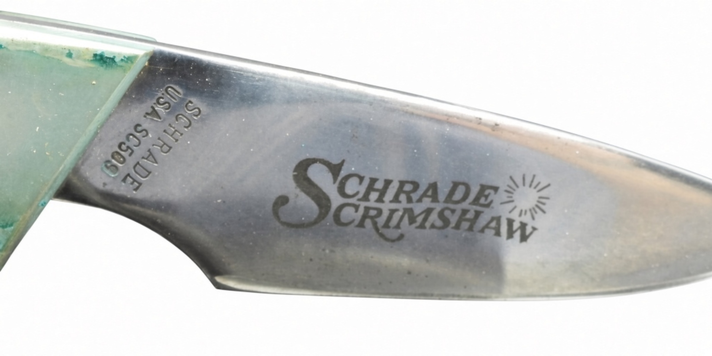 Schrade Scrimshaw Fixed Blade Knife w/ Sheath