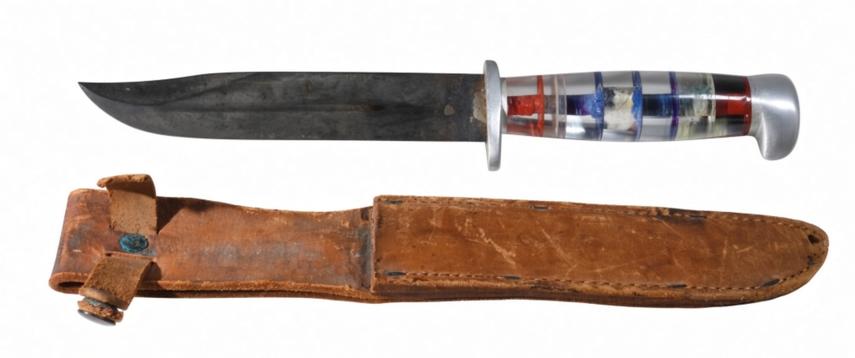 Fixed Blade Knife with Lucite Handle