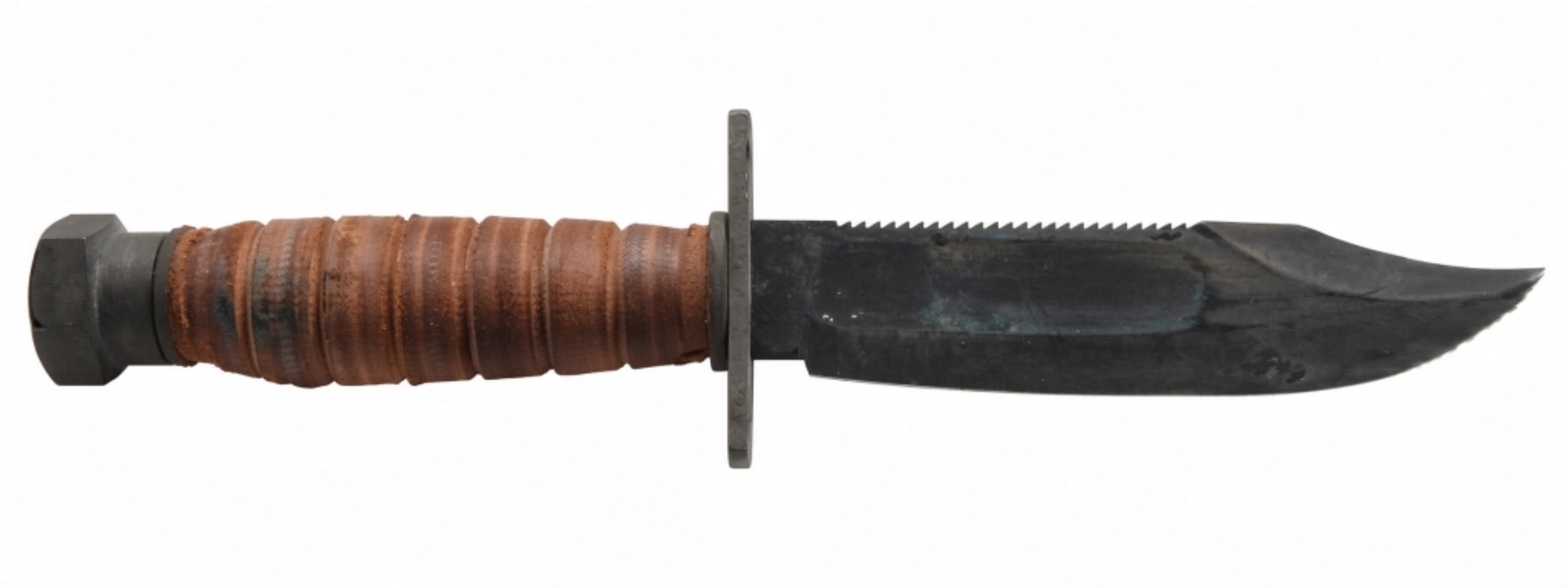 Military Fighting Knife with Leather Sheath