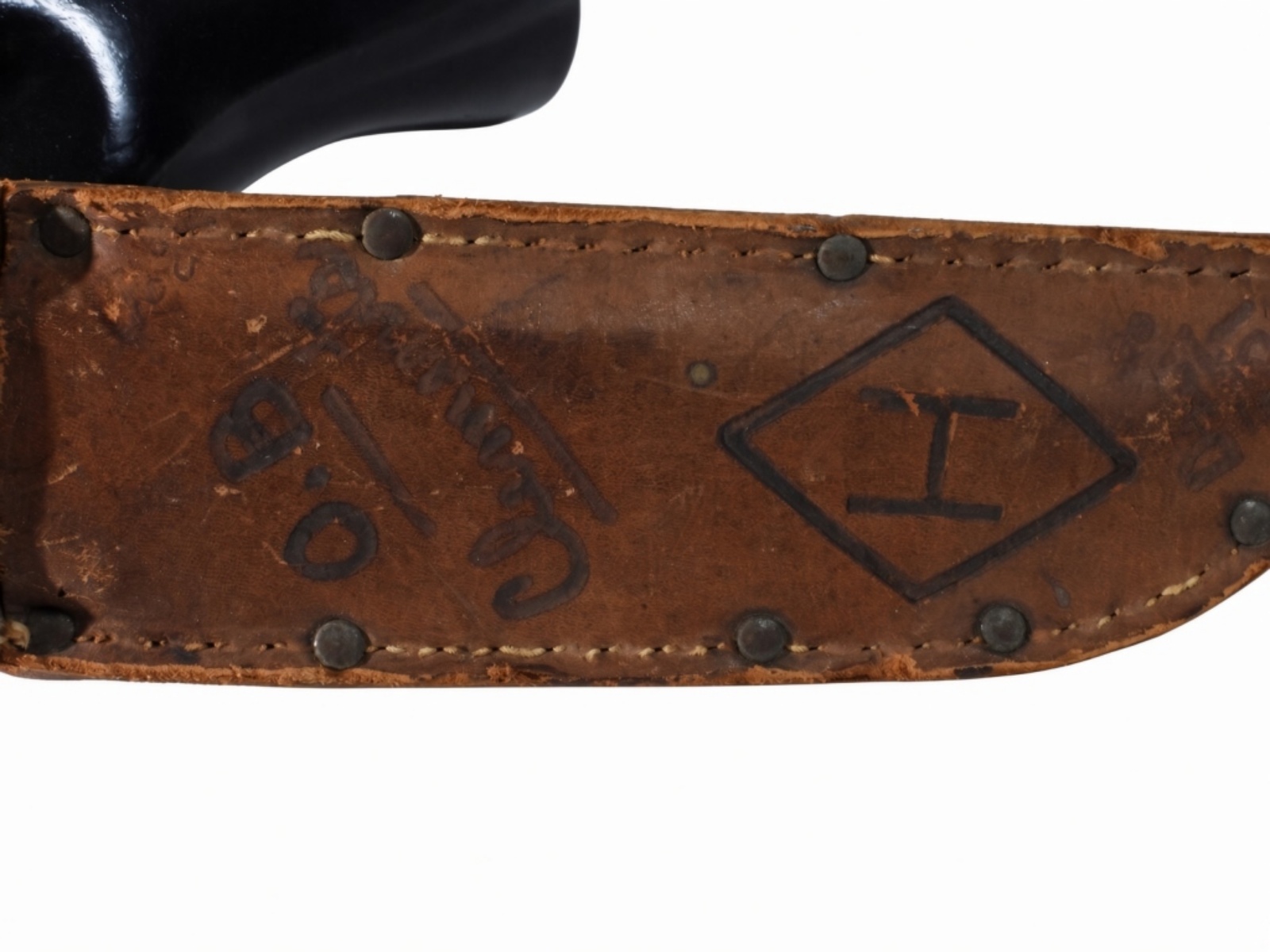 Military Fighting Knife with Leather Sheath
