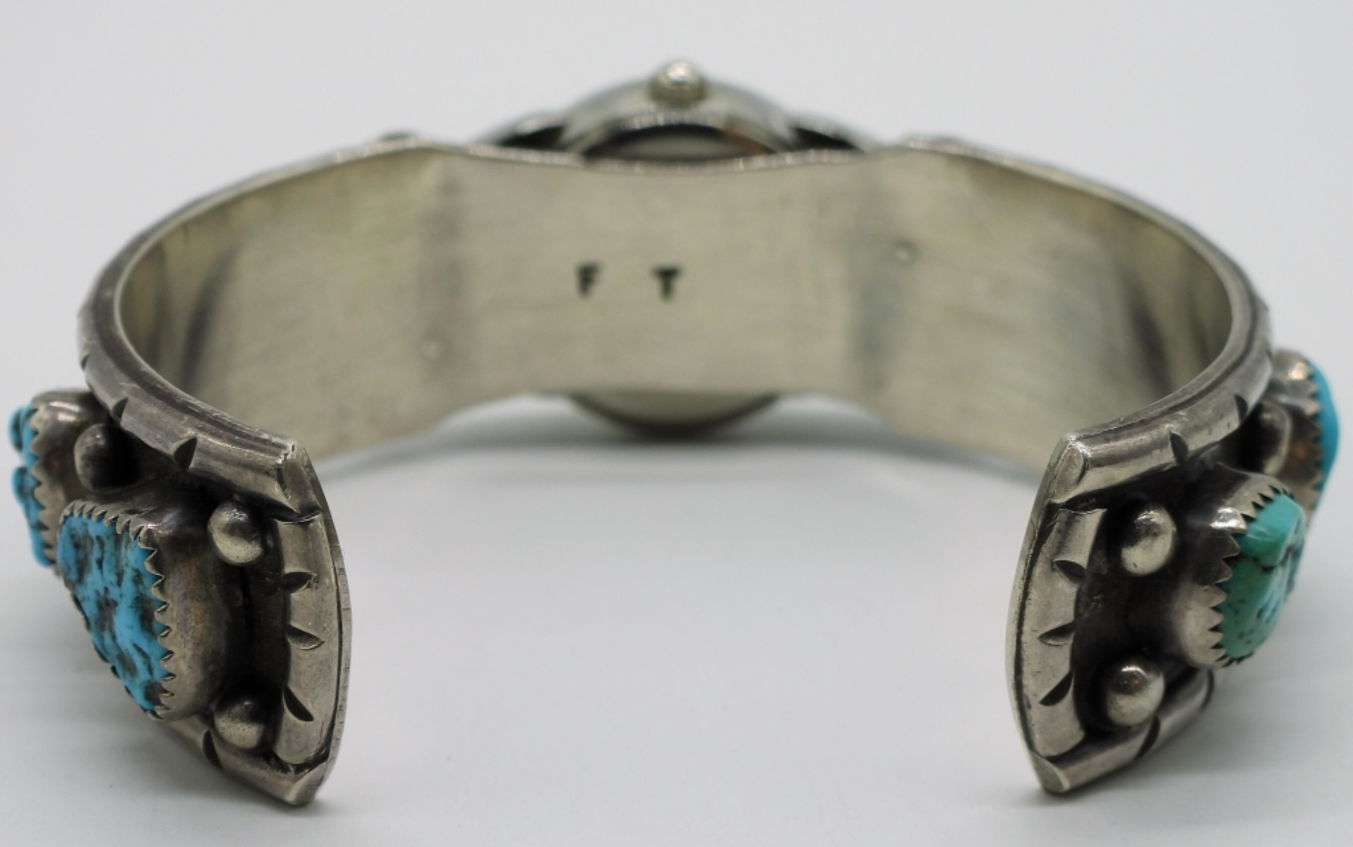 Native American Sterling Turquoise Watch Cuff