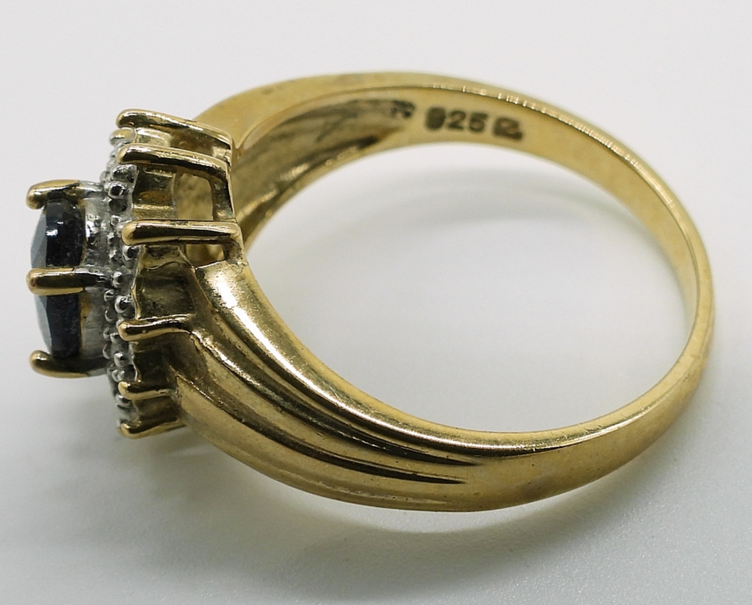 Gold-Tone Sterling Sapphire Color Jewelry Set