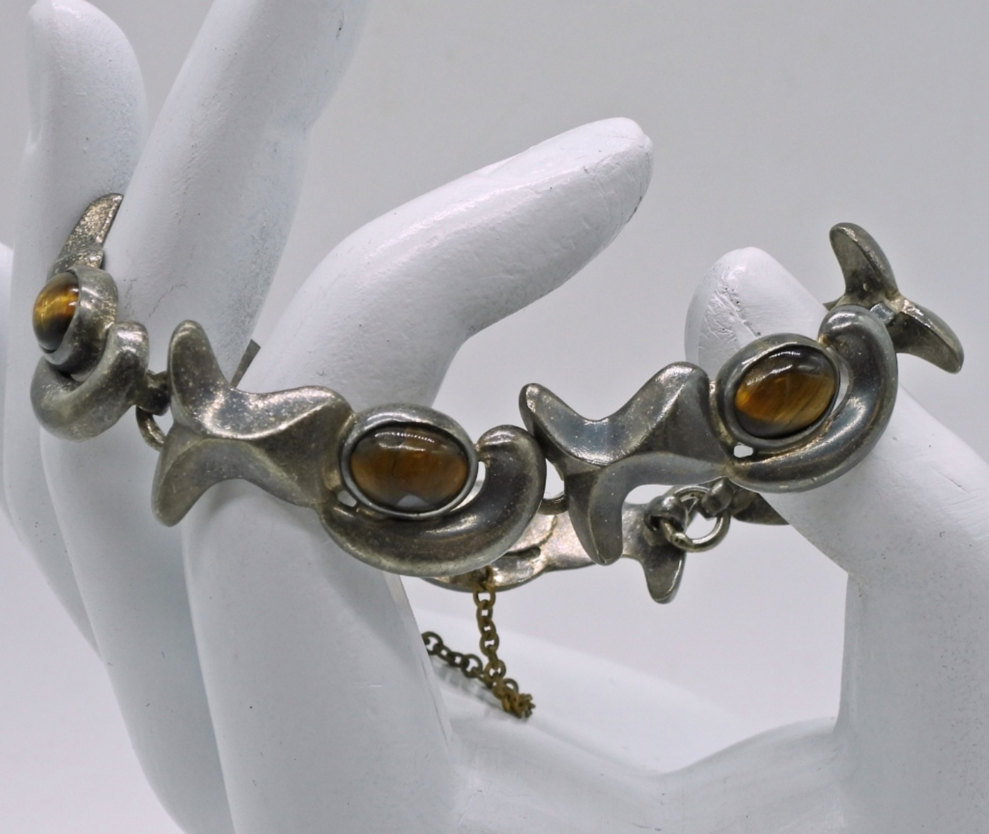 Taxco 980 Silver Tiger's Eye Bracelet Mexico