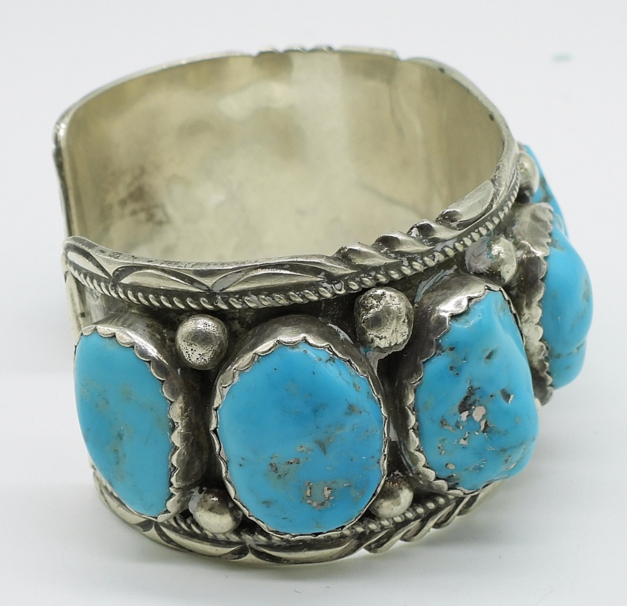 Native American Turquoise 925 Cuff Bracelet