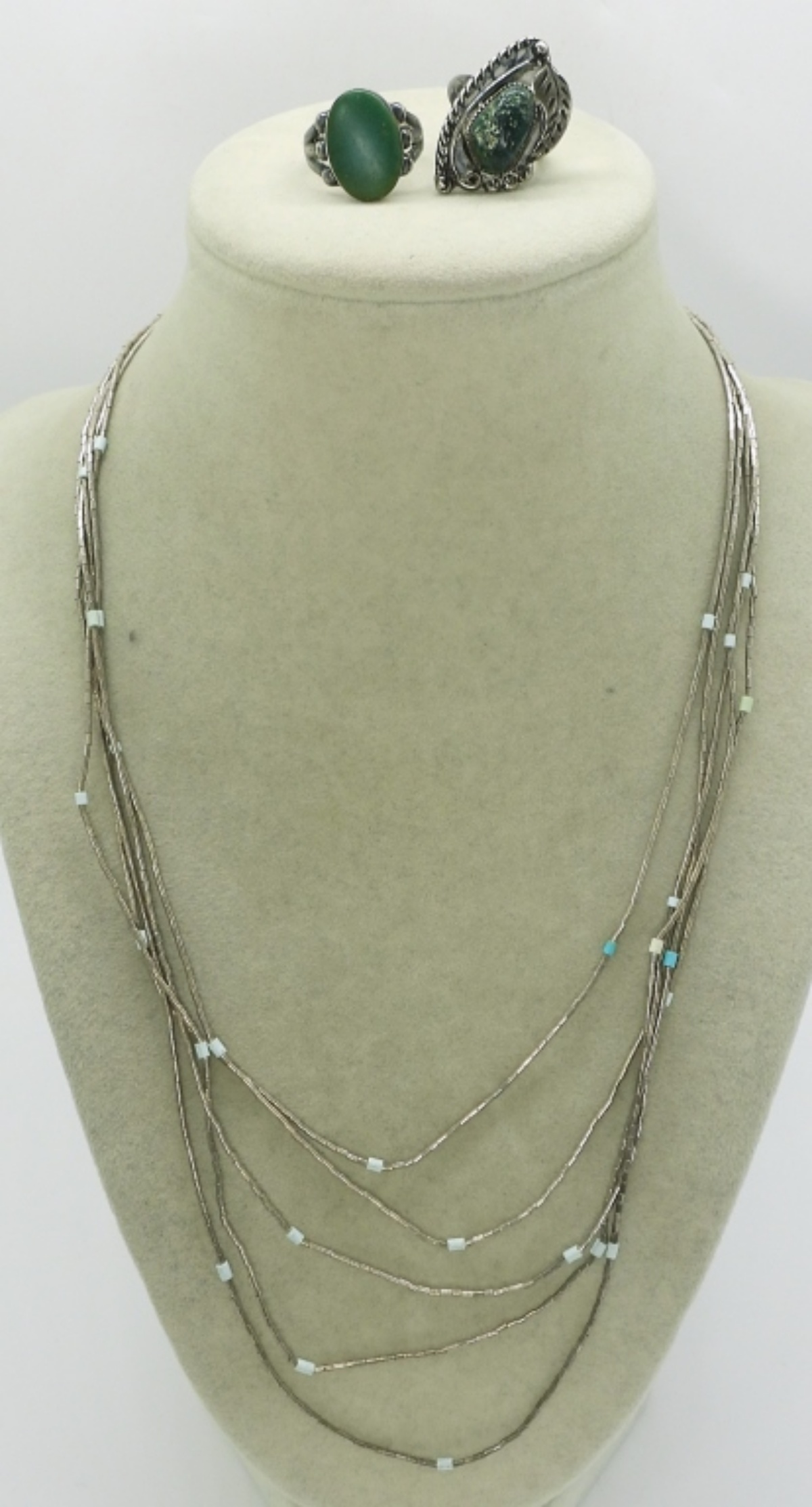 Liquid Sterling Necklace & Two Rings