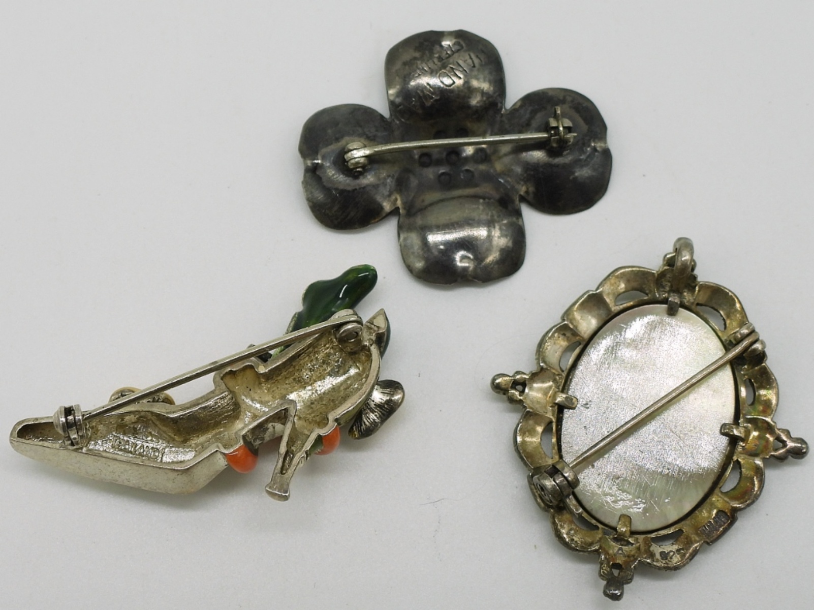 Sterling Silver Brooch Lot of 3