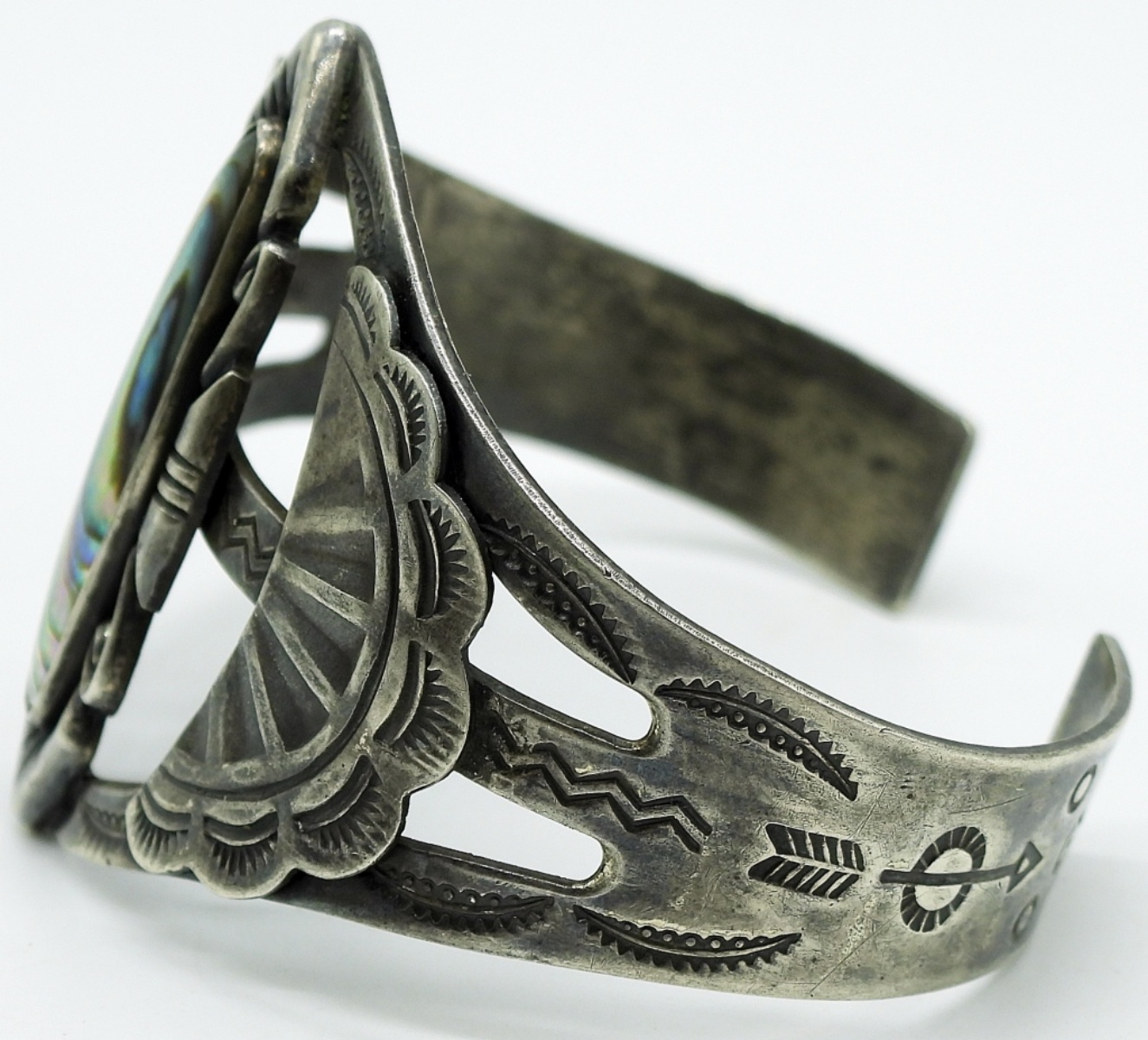 Native American Sterling, Abalone Cuff
