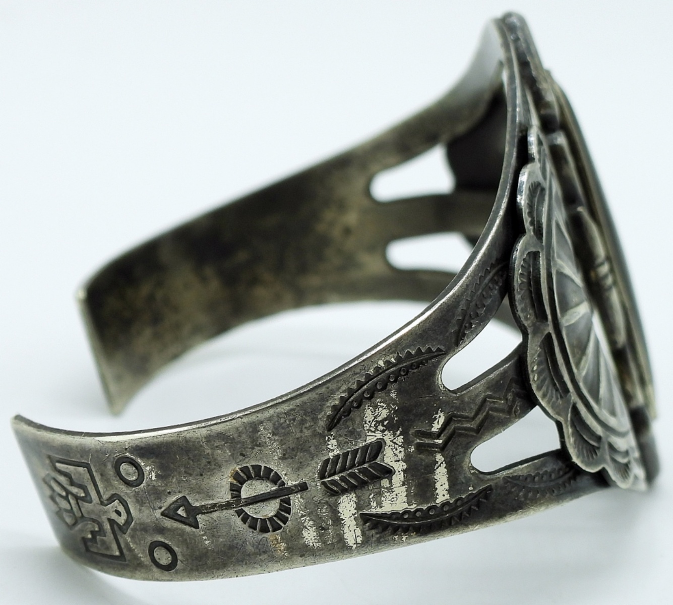 Native American Sterling, Abalone Cuff