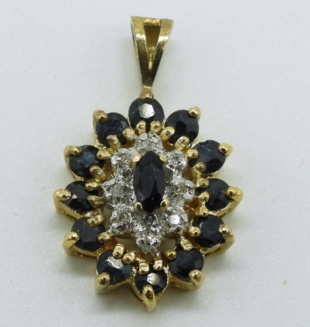 Sterling Gold-Tone Blue Stone Jewelry Lot, 3pc