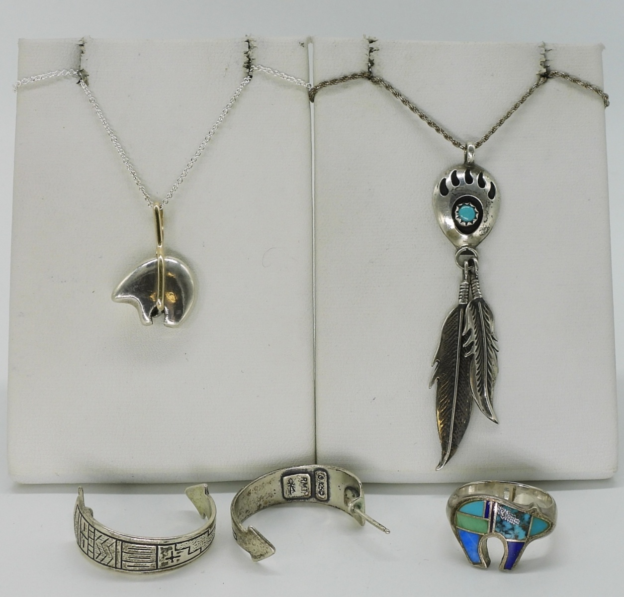 Southwestern Sterling Silver Jewelry Lot, 5 Pc