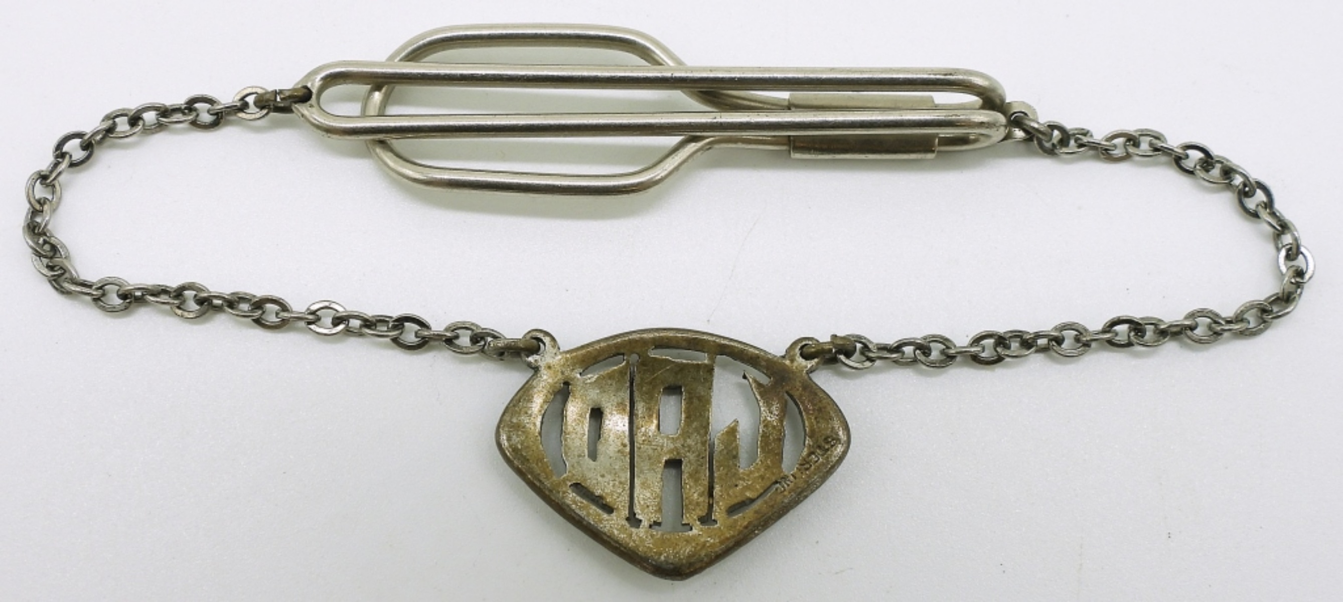 Sterling Silver Lot: Brooch, Tie Clip, Hair Clip