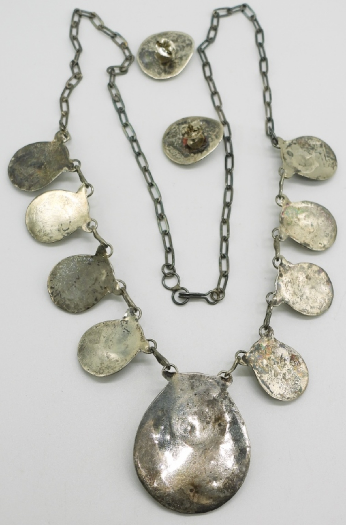 Sterling Bear Claw Necklace & Earrings Set