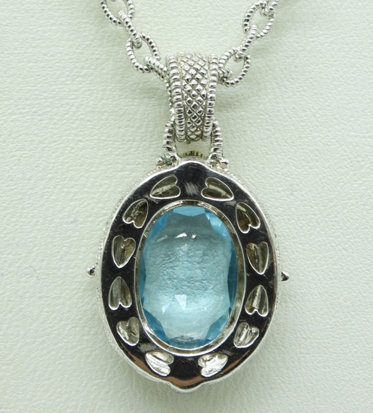 Sterling 10K Blue Topaz Pendant Necklace