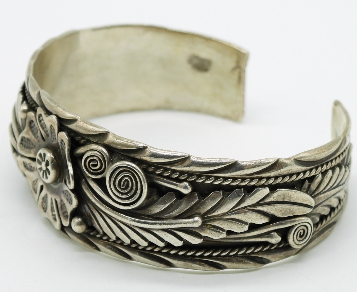 Navajo Sterling Cuff & 2 Rings, MOP & Opal