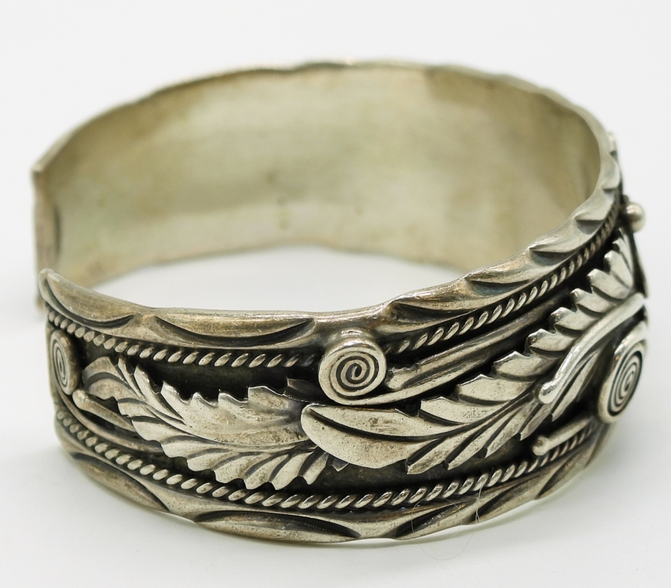 Navajo Sterling Cuff & 2 Rings, MOP & Opal