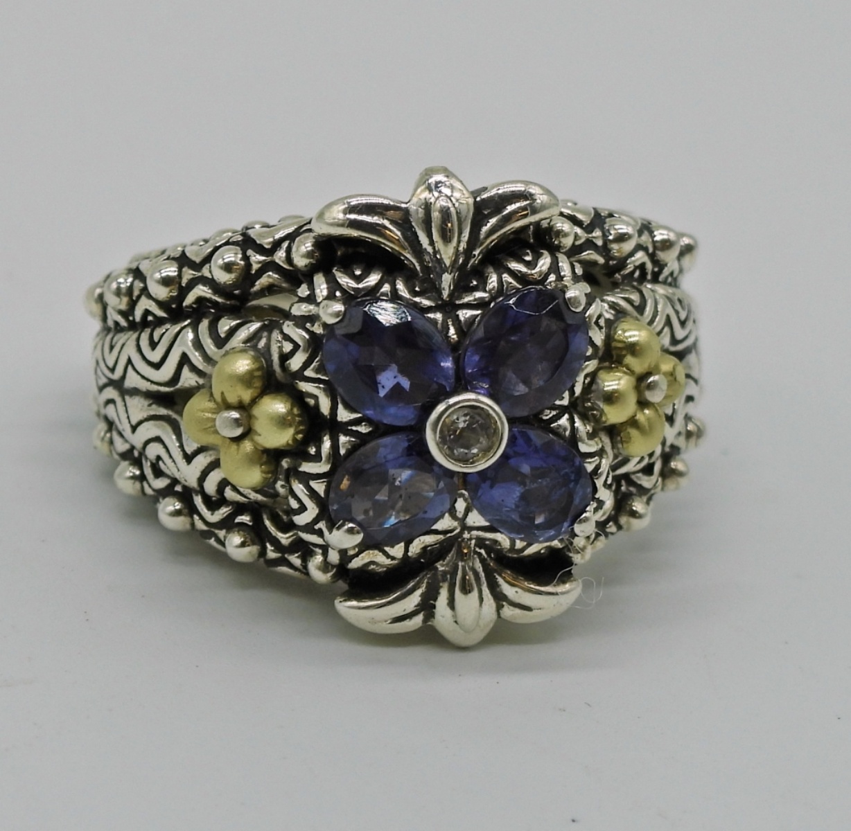 Bixby Sterling 18K Amethyst Ring, Size 9
