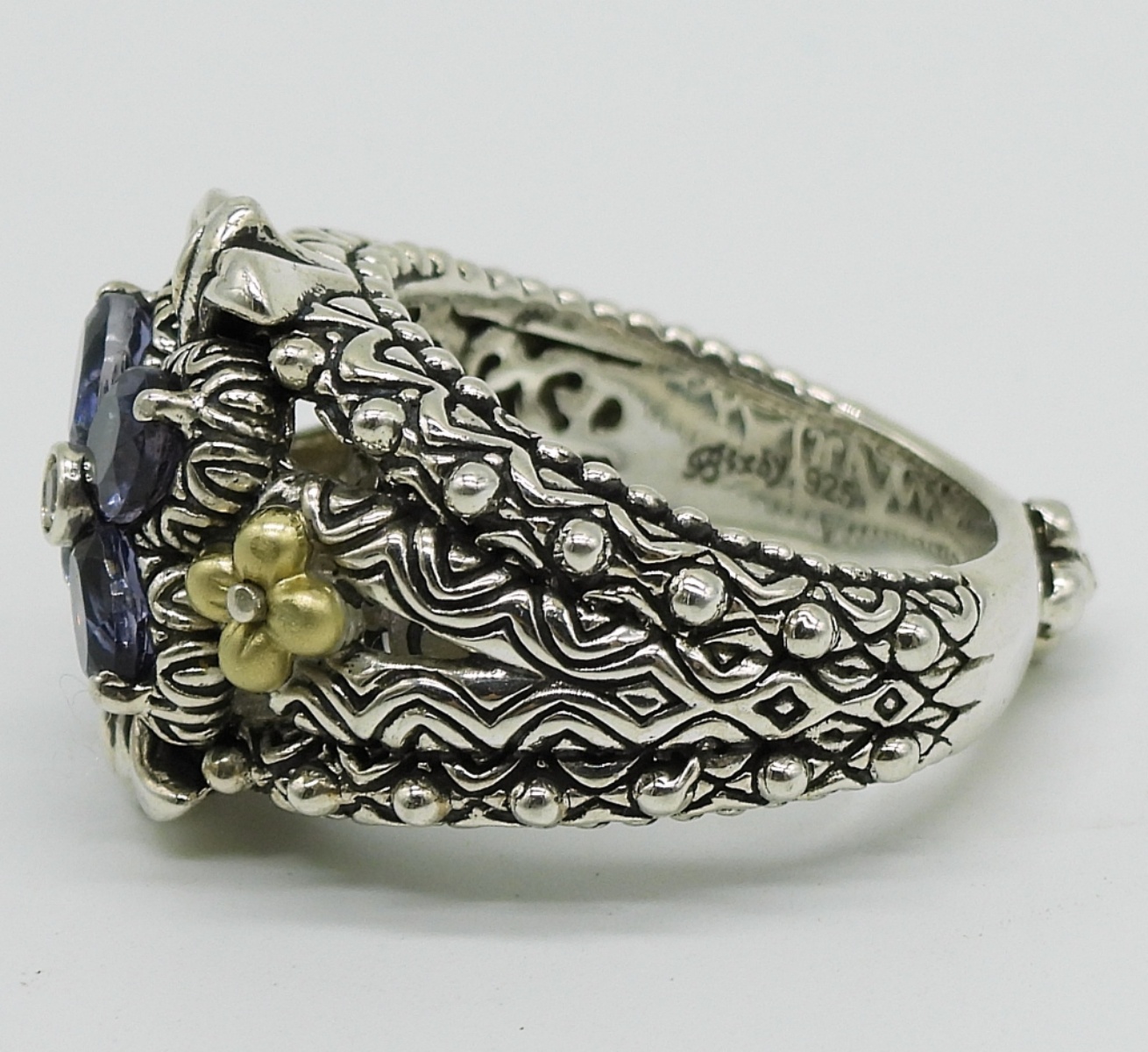 Bixby Sterling 18K Amethyst Ring, Size 9