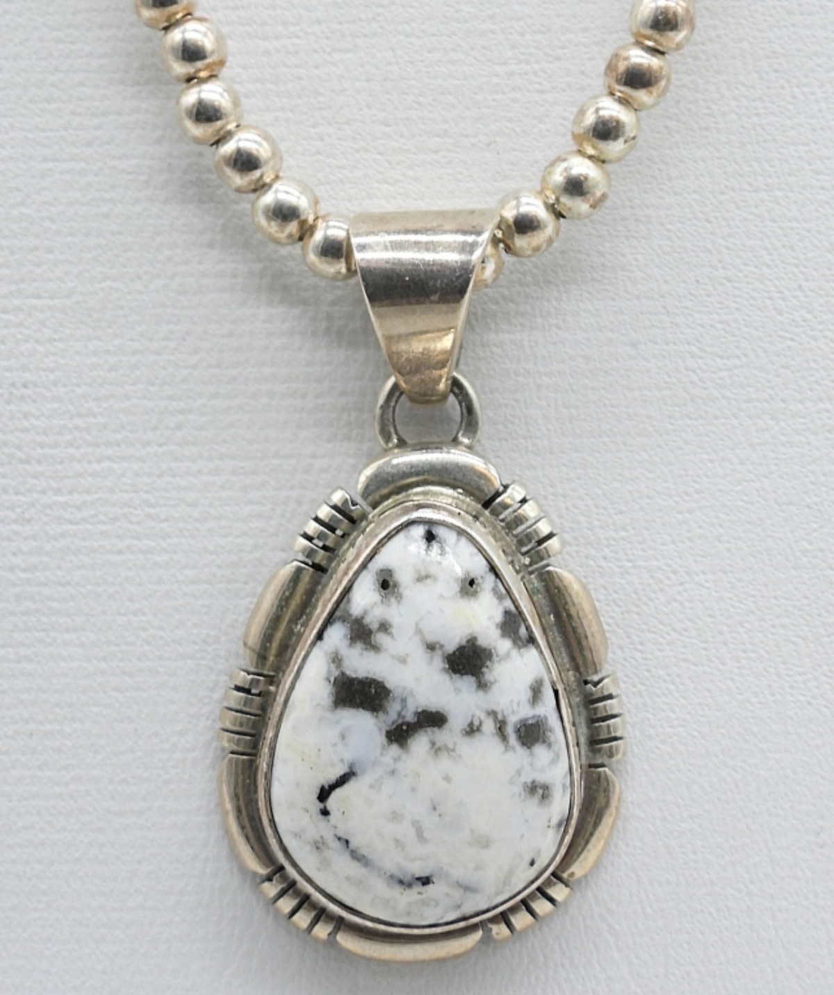 White Buffalo Turquoise 925 Set